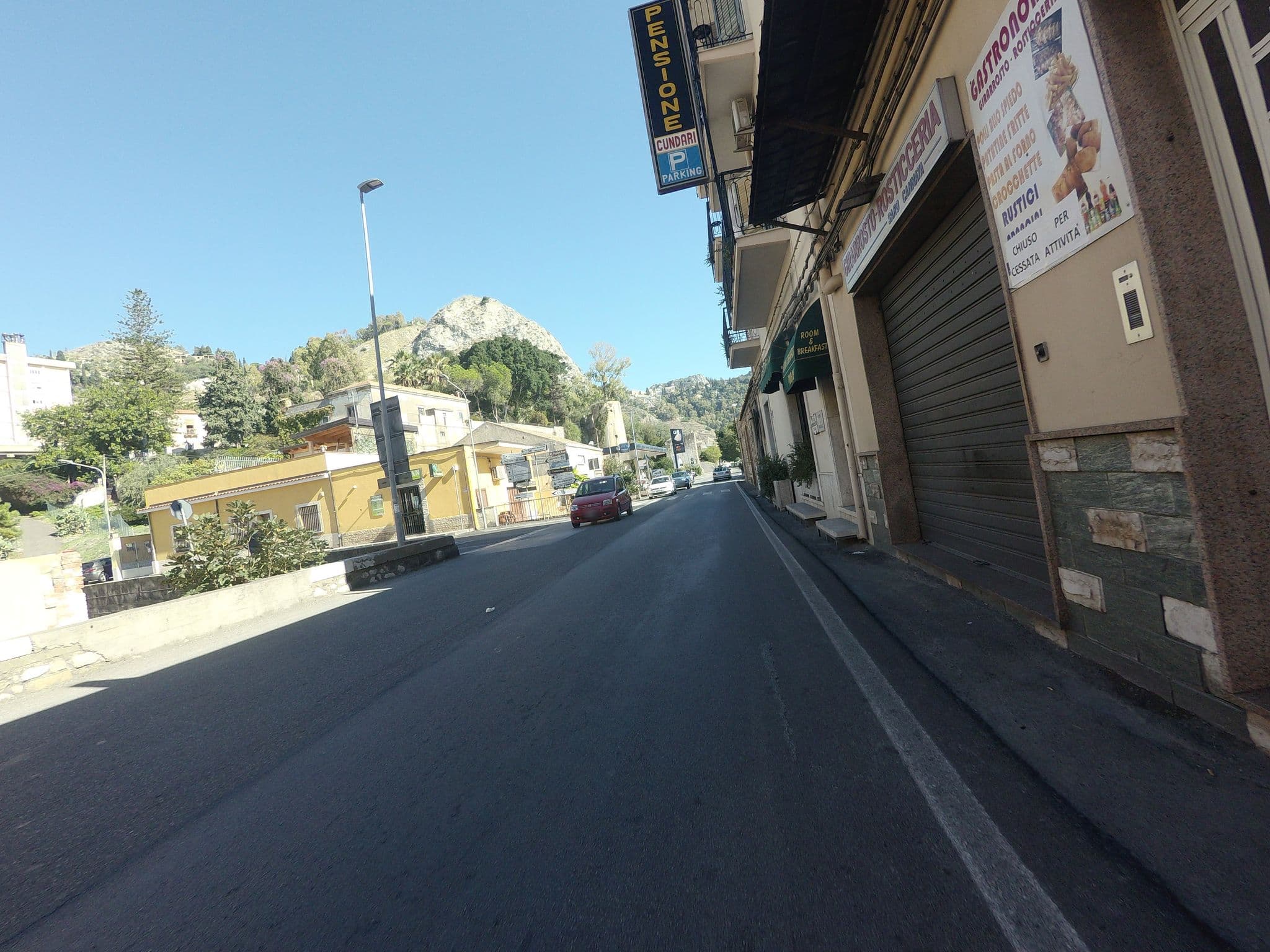 Street view near Hotel Pensione Cundari, Taormina