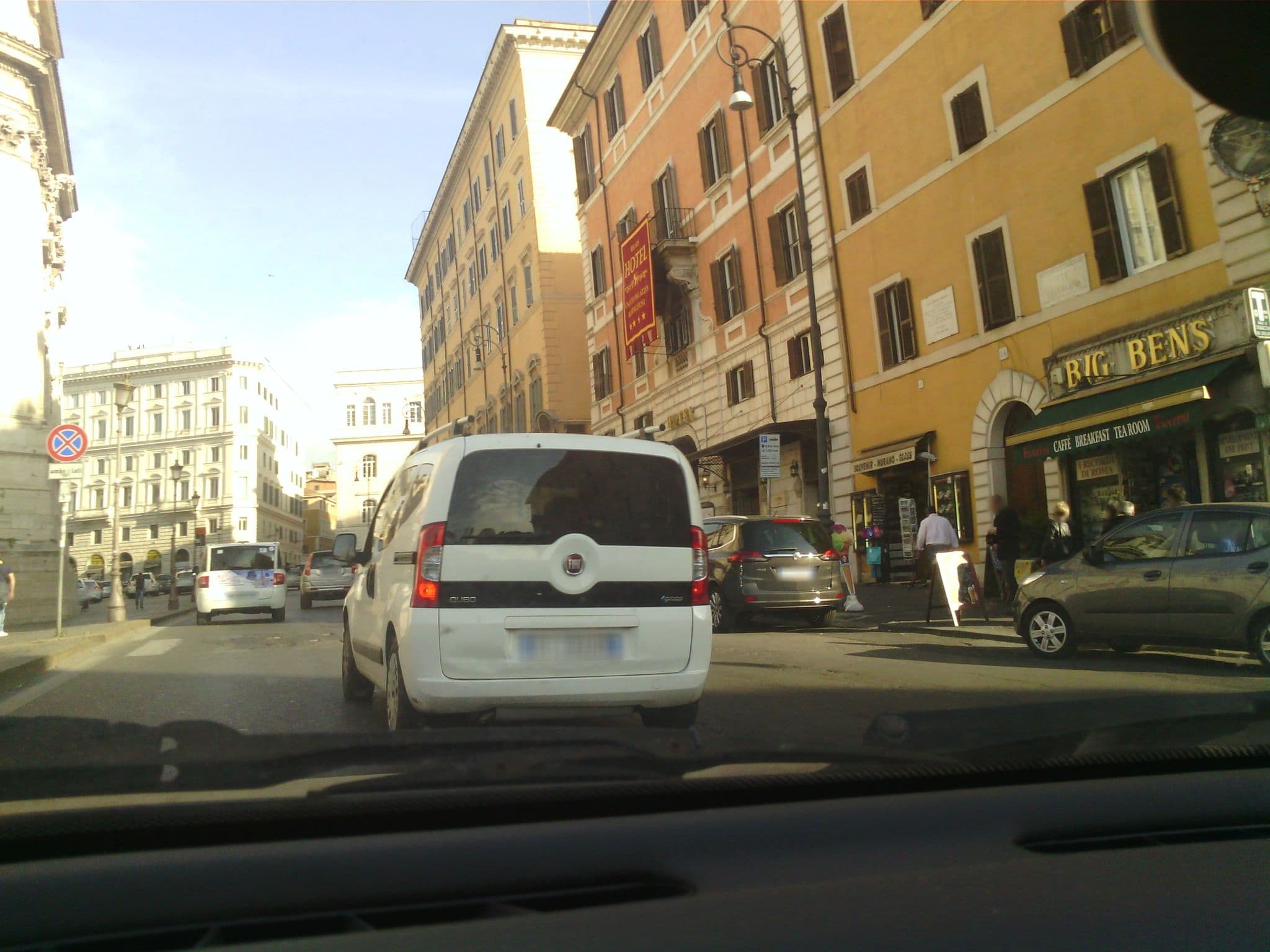 Street view near Hotel Antico Palazzo Rospigliosi, Monti