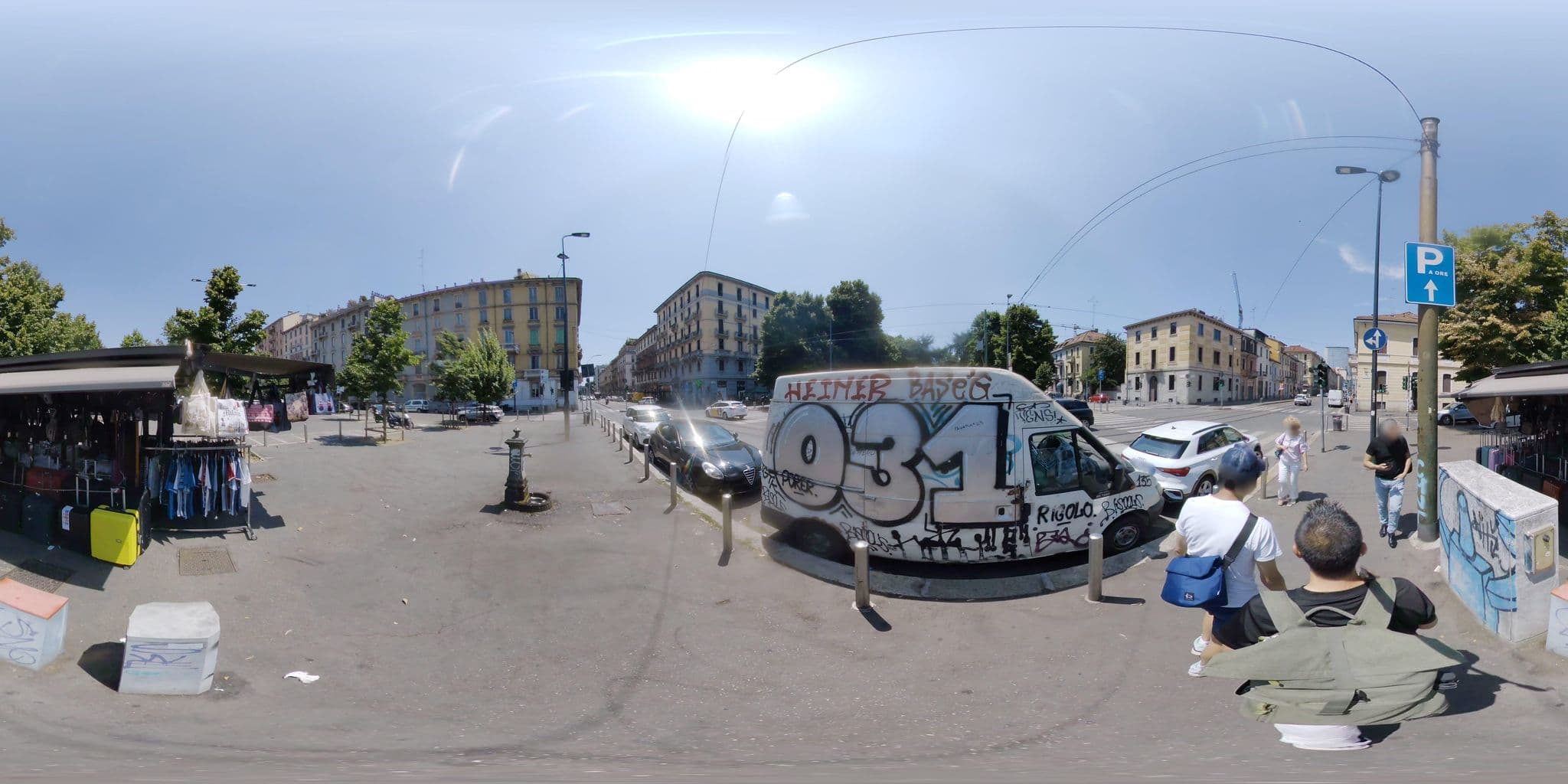 Street view near Hotel Salerno, Brera