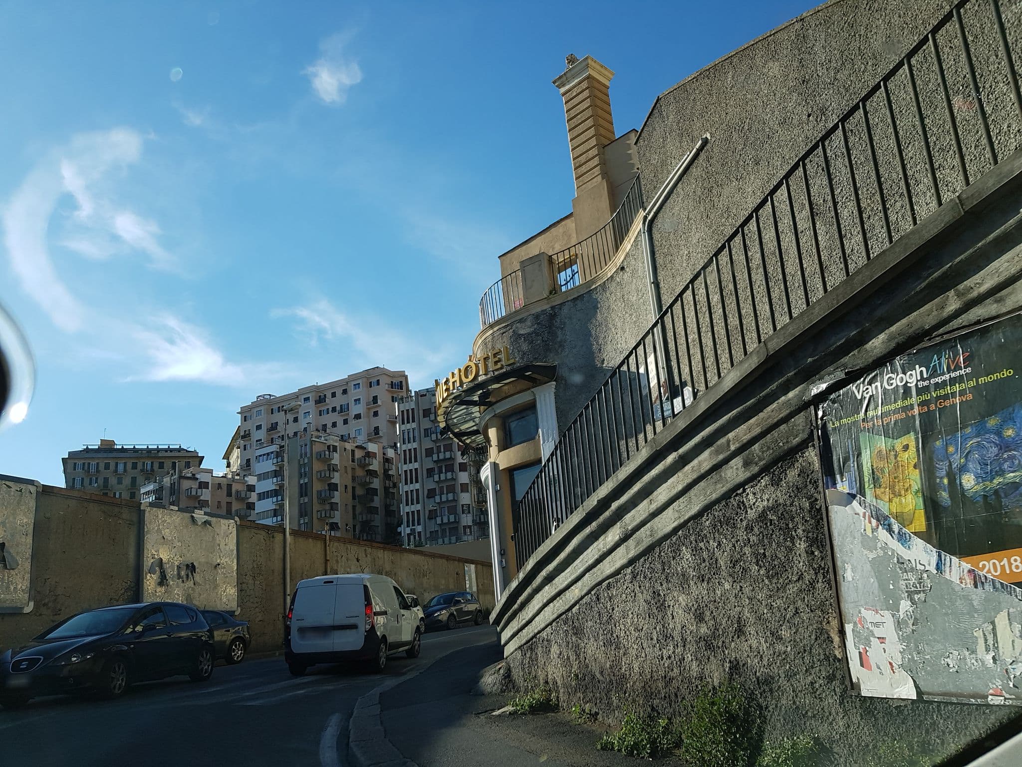 Street view near Hotel Bellevue, Genoa