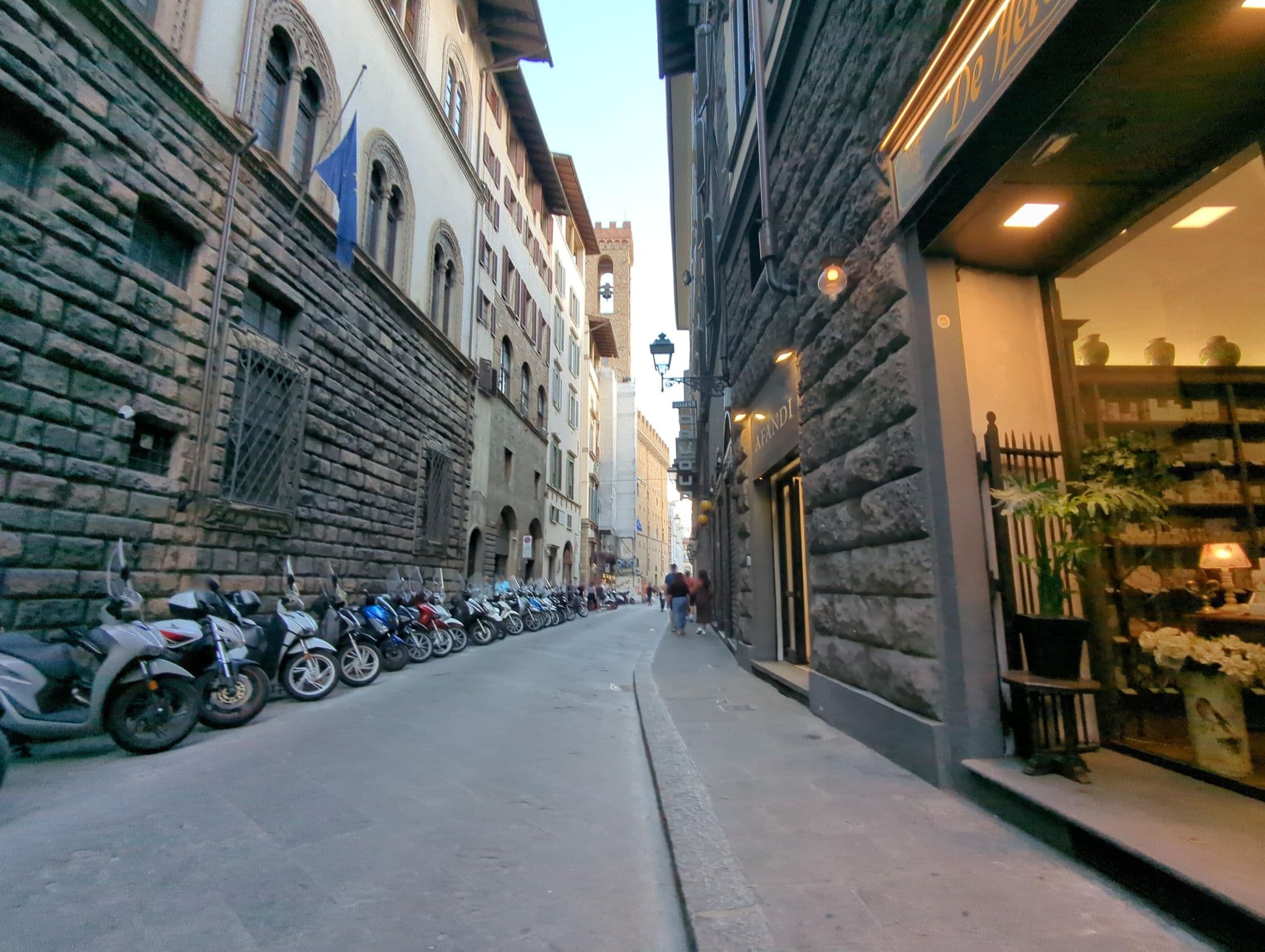 Street view near Grand Hotel Cavour, Florence