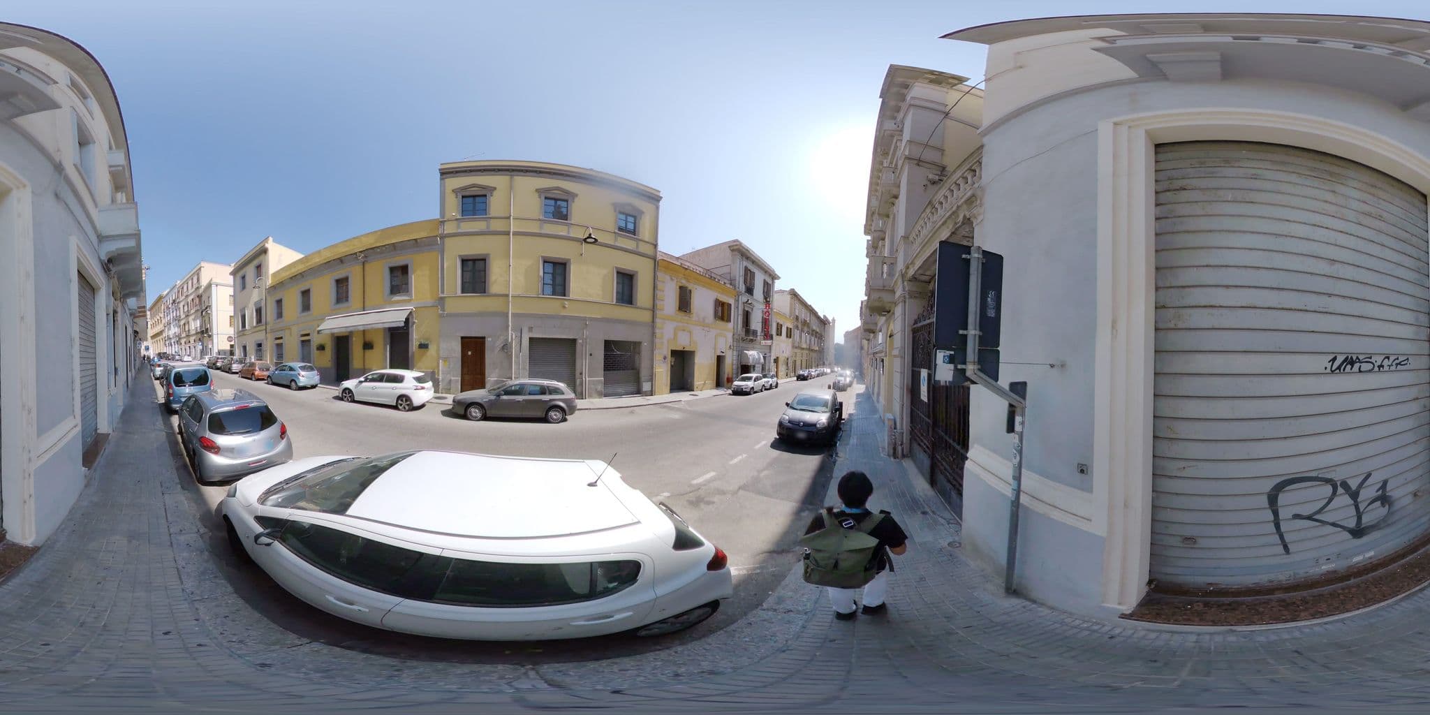 Street view near Hotel Quattro Mori, Cagliari — © mapconcierge (CC BY-SA · Mapillary)