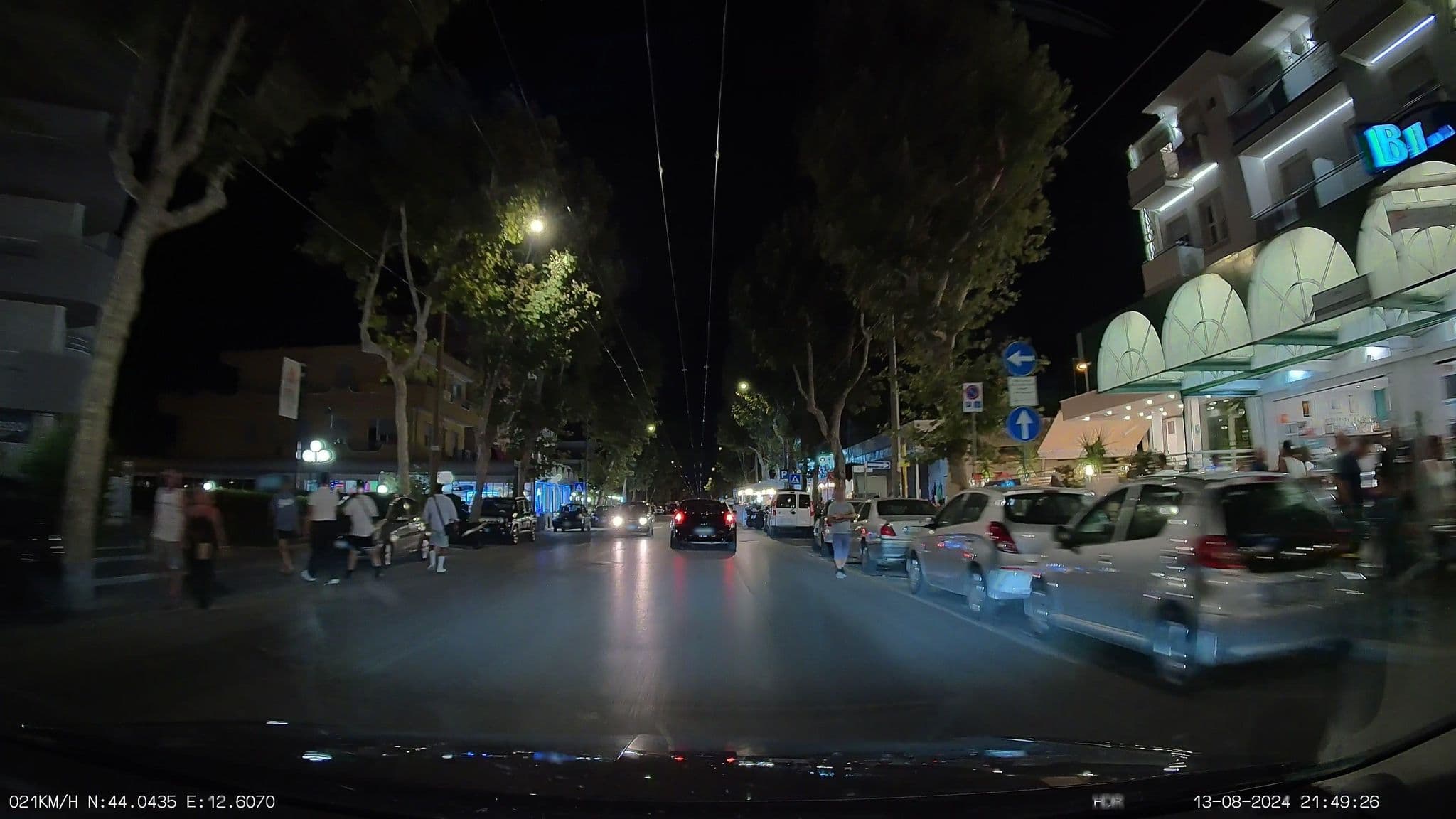 Street view near hotel lady, Rimini