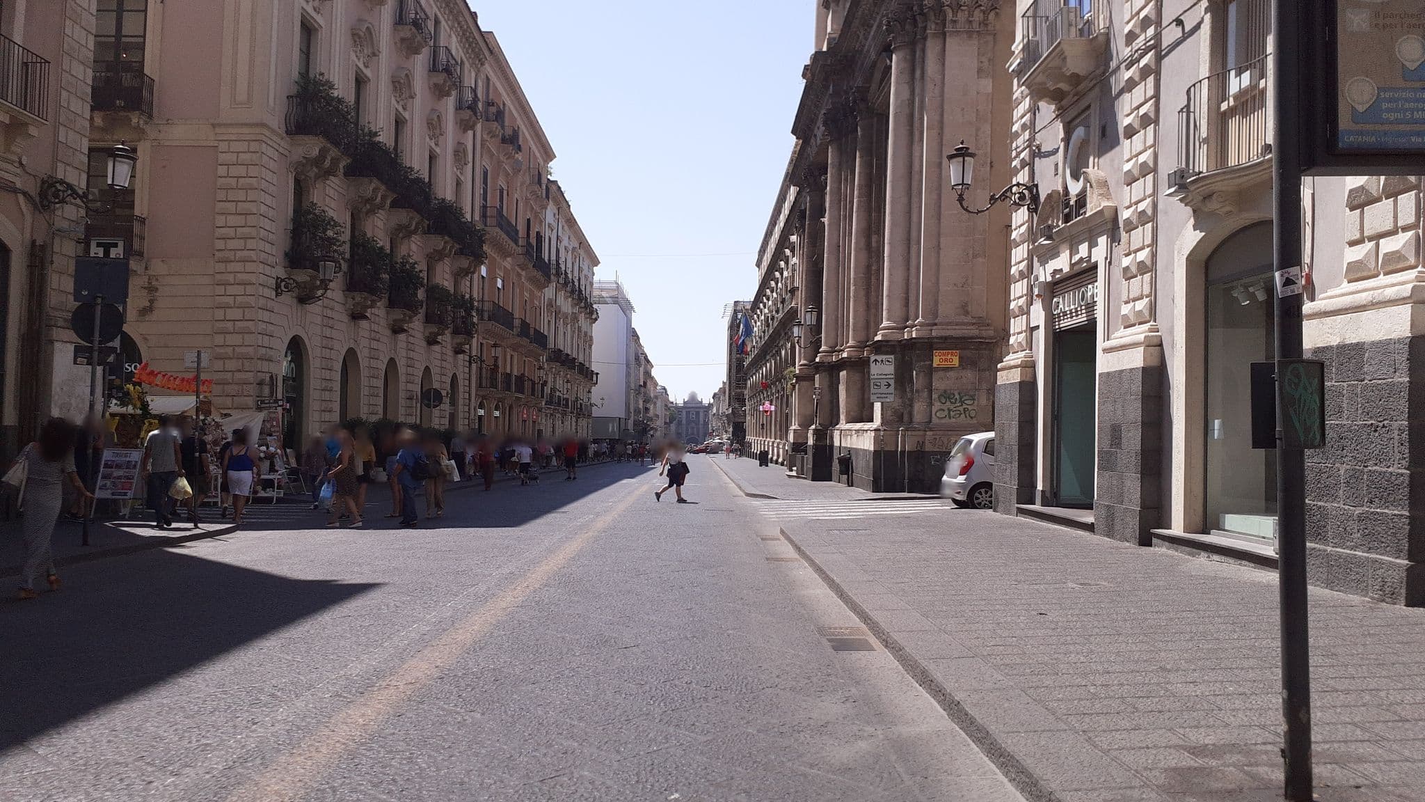Street view near I Vespri Rooms, Catania