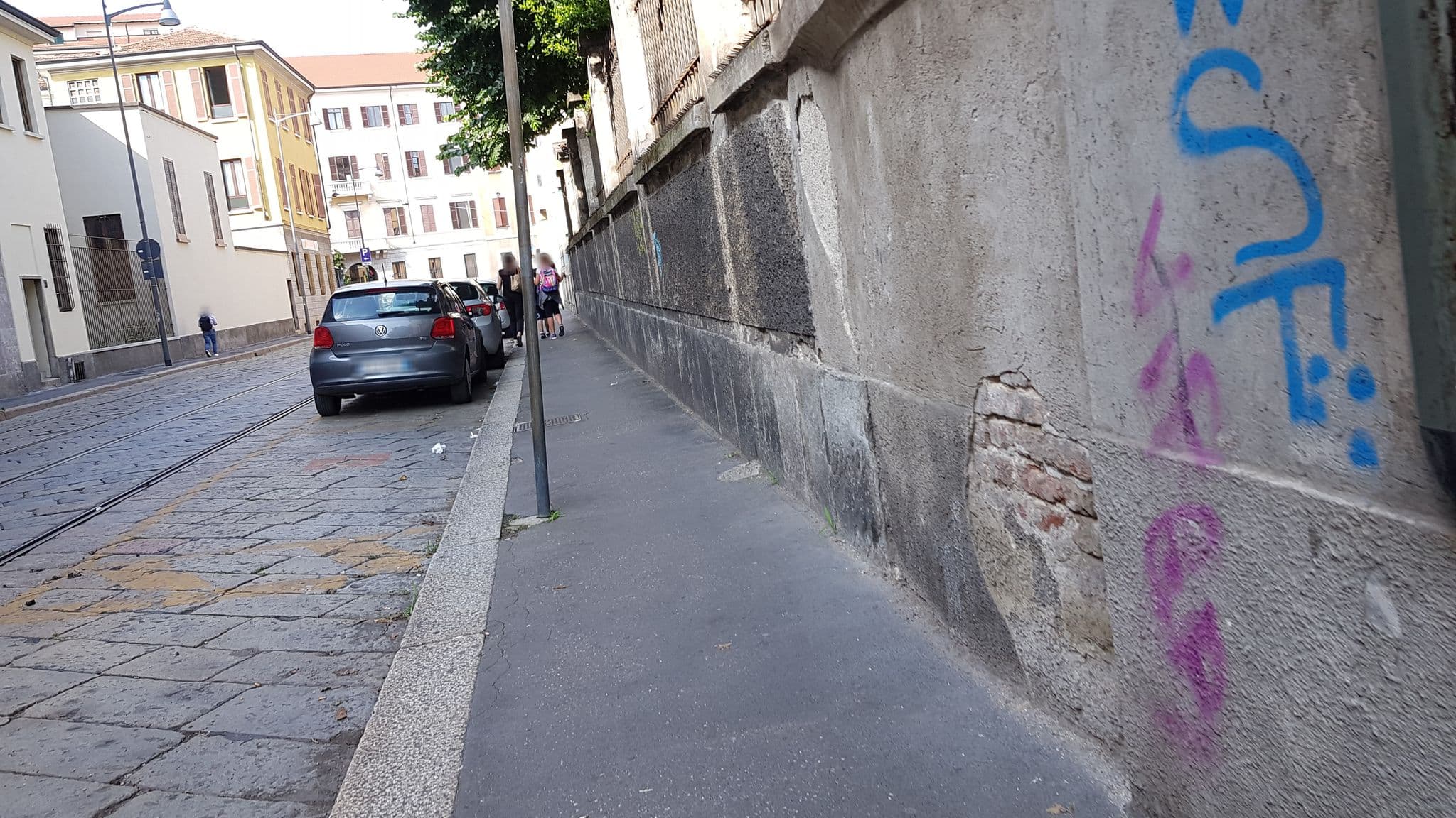 Street view near B&B Hotel Milano Sant'Ambrogio, Milan — © ale_zena_it (CC BY-SA · Mapillary)