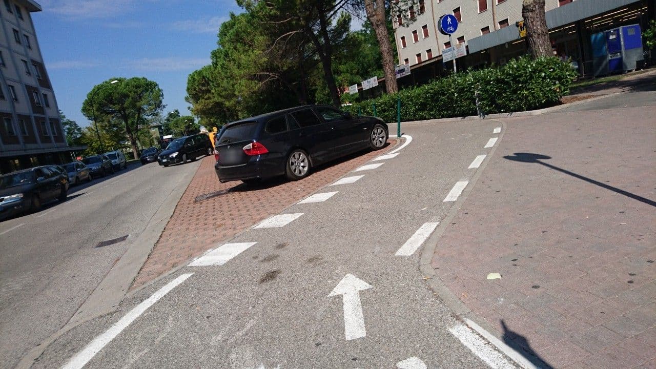 Street view near Hotel Albatros, Mestre
