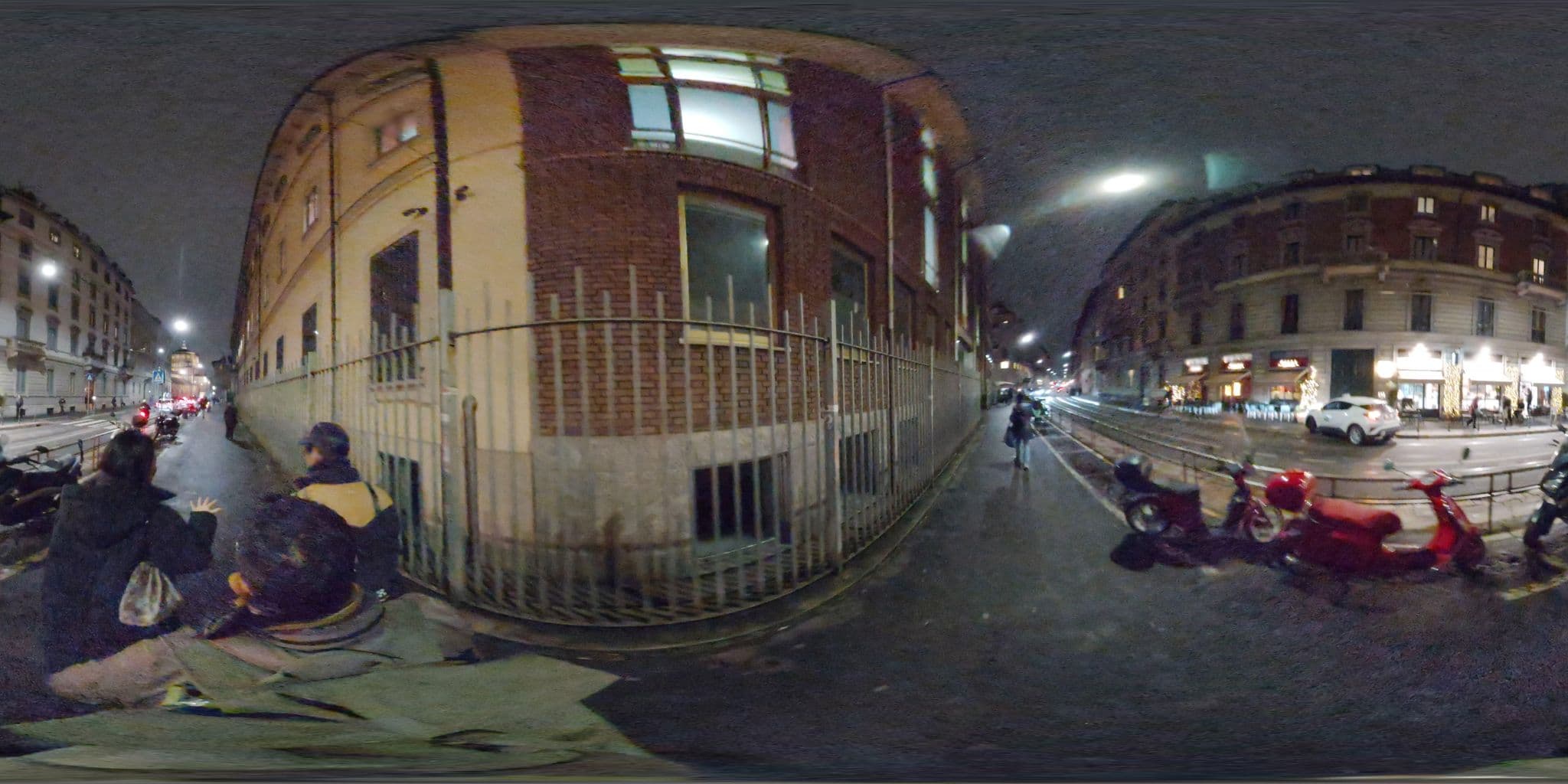 Street view near Antica Locanda Leonardo, Brera