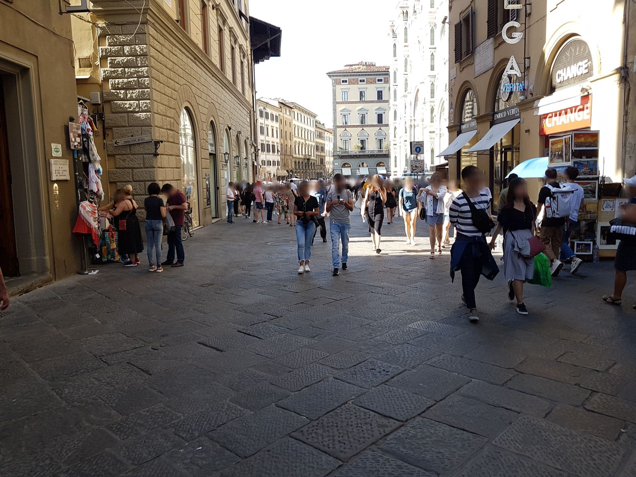 Street view near Hotel Costantini, Florence