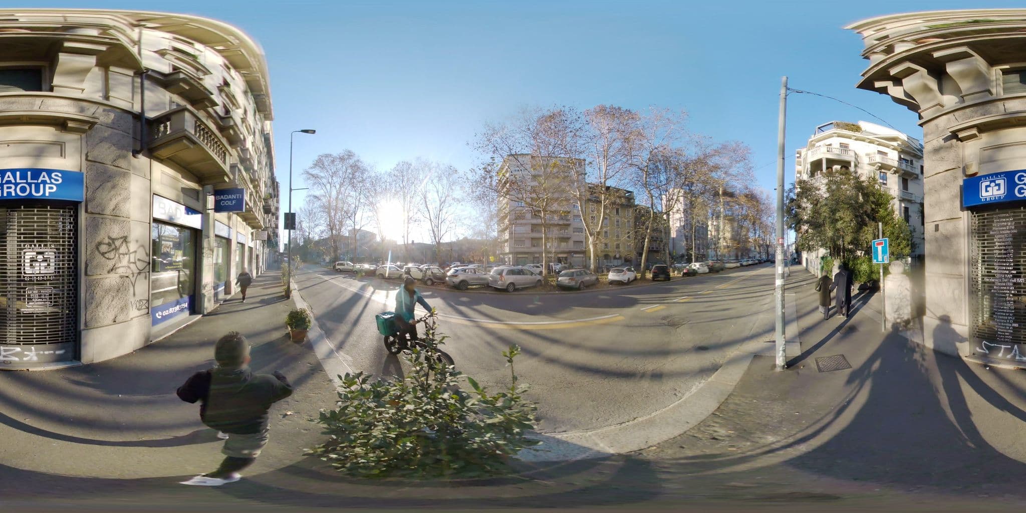 Street view near Old Milano House, Brera