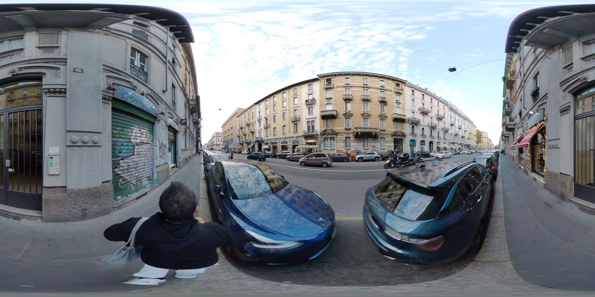 Street view near Hotel Demidoff, Brera