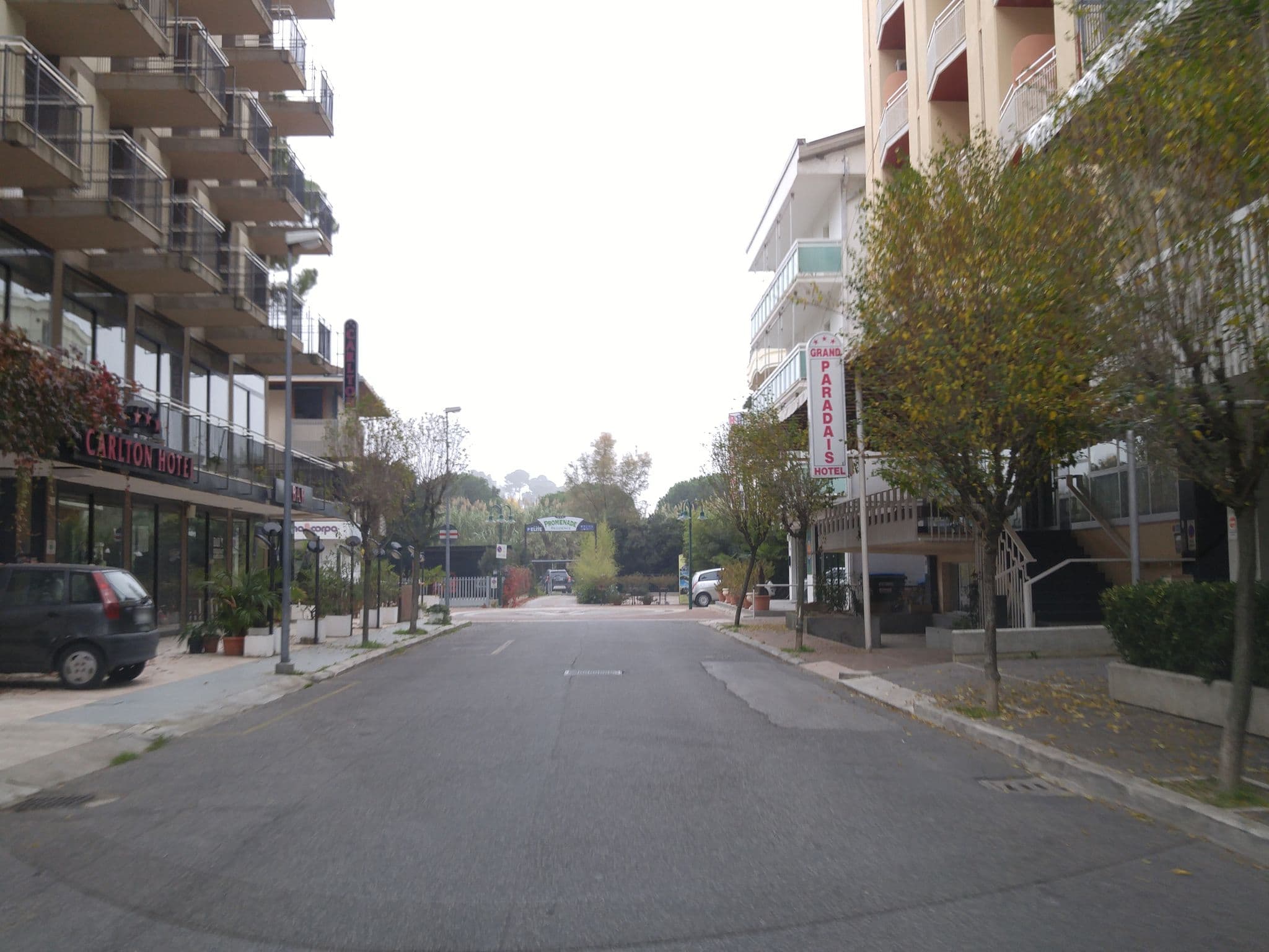 Street view near Hotel Carlton, Cattolica