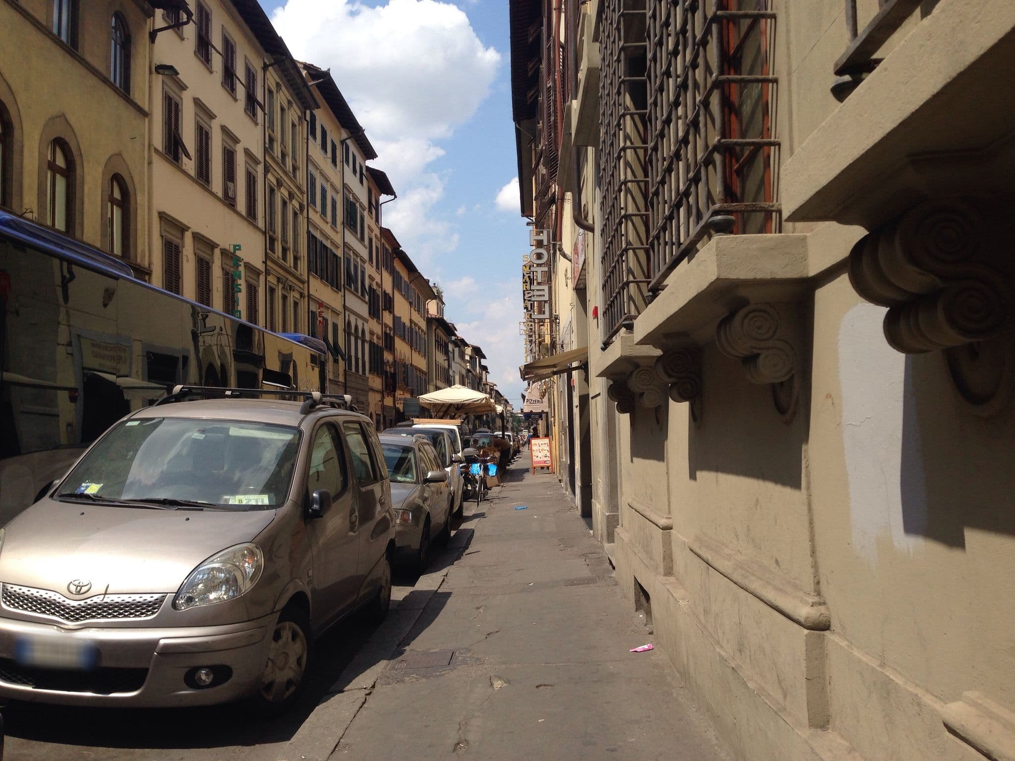 Street view near Hotel Elite, Florence