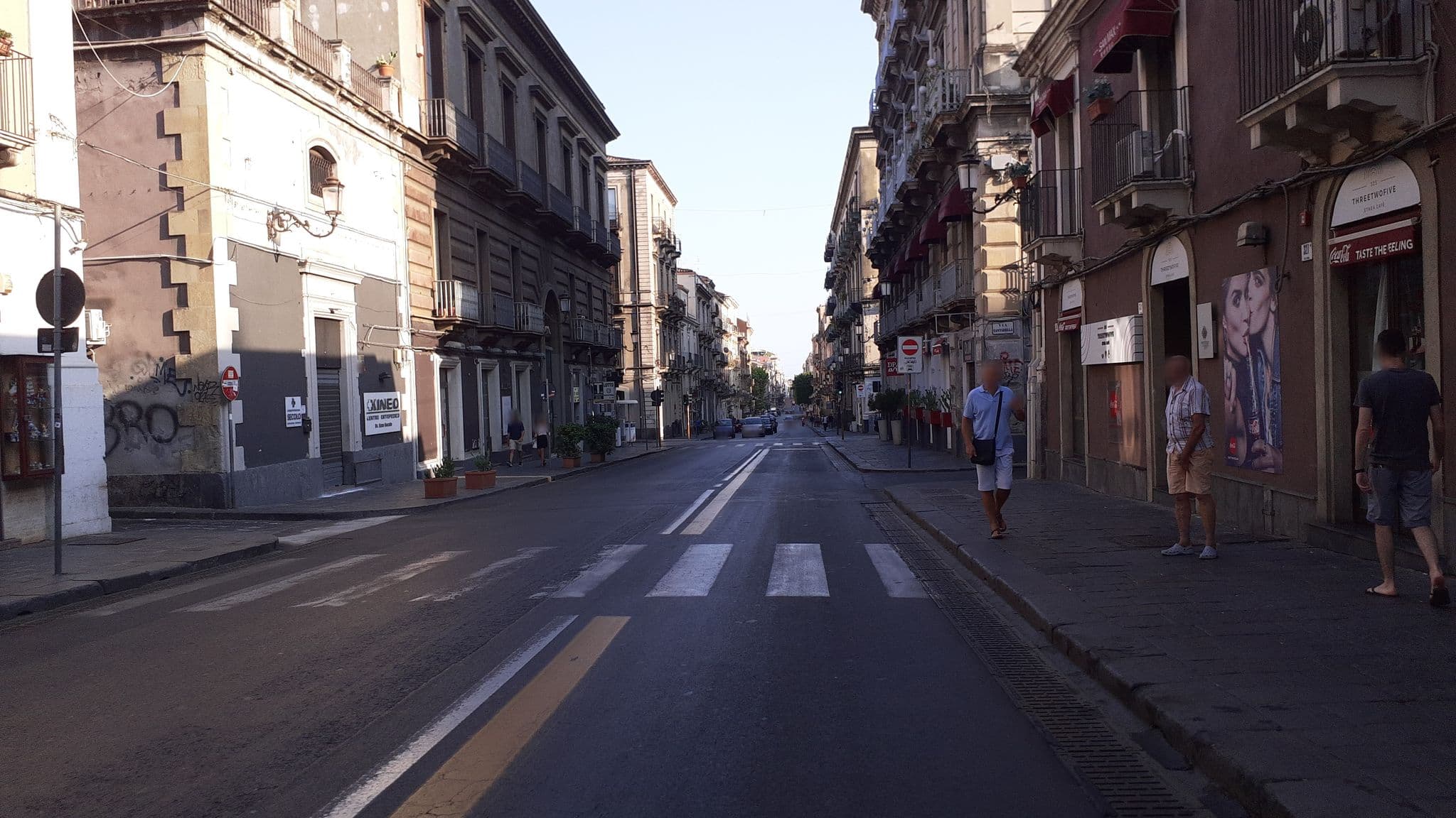 Street view near San Max Hotel, Catania