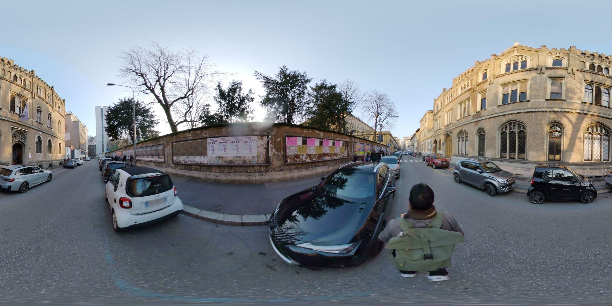 Street view near Babila Hostel, Milan