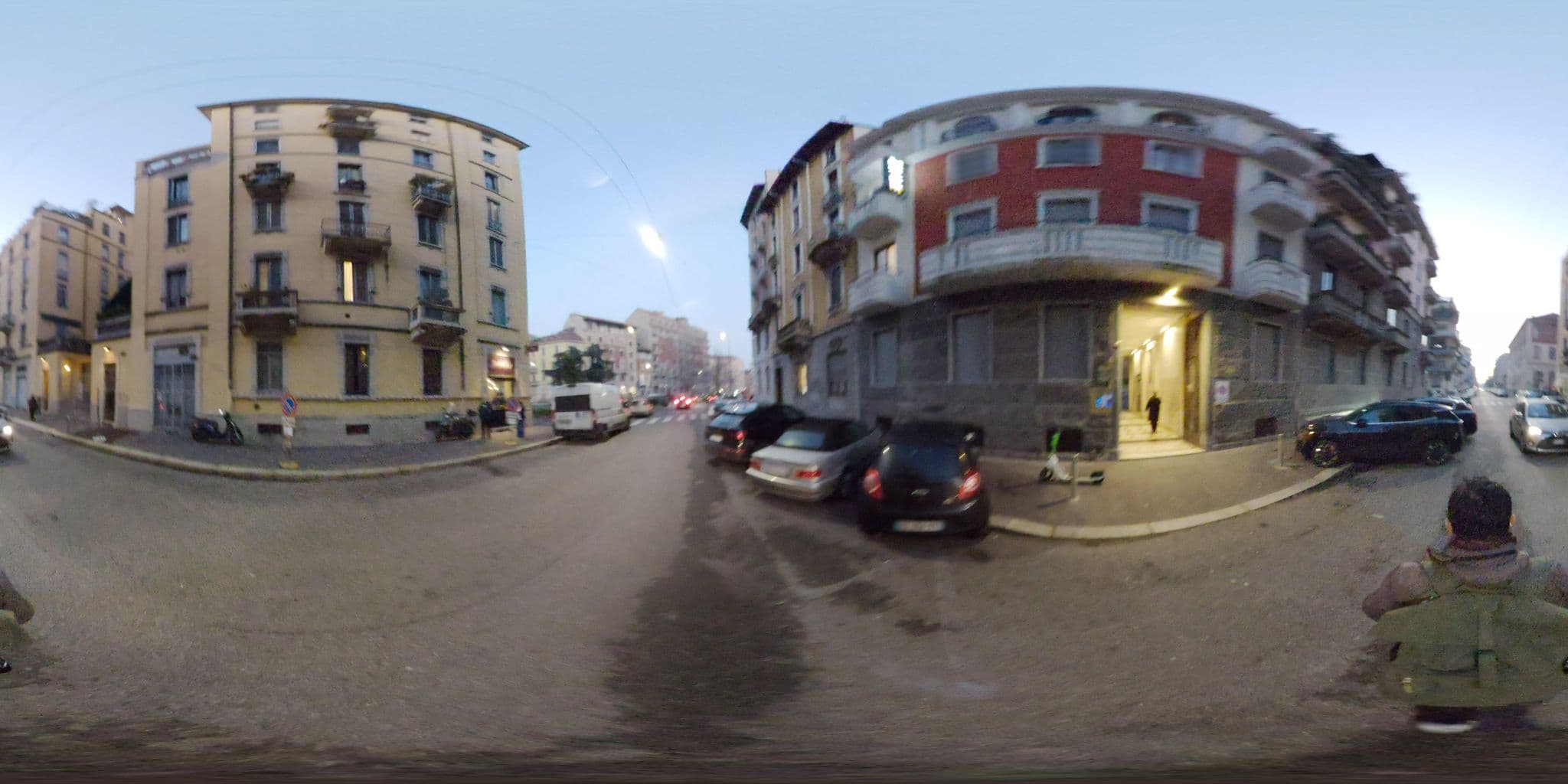 Street view near Golden Milano Hotel, Milan