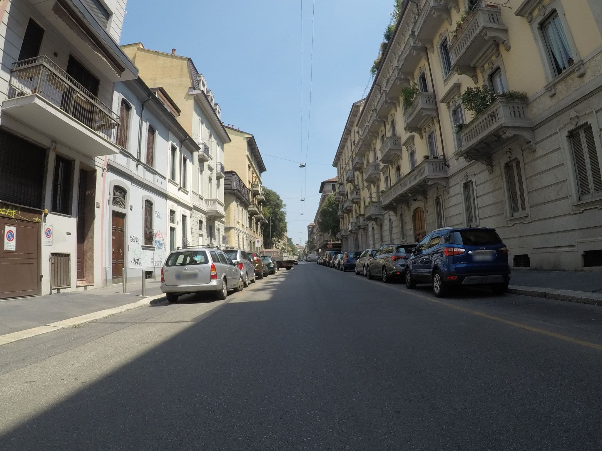 Street view near Magville Hotel, Milan