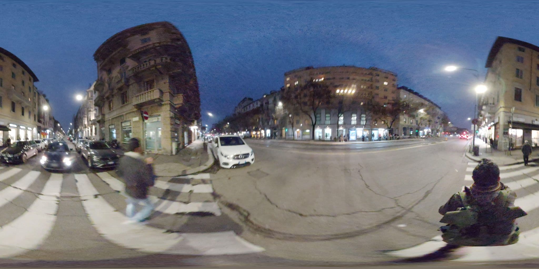 Street view near Hotel America, Milan