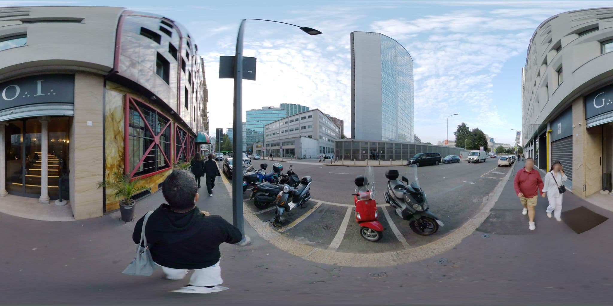 Street view near IQ Hotel Milano, Brera