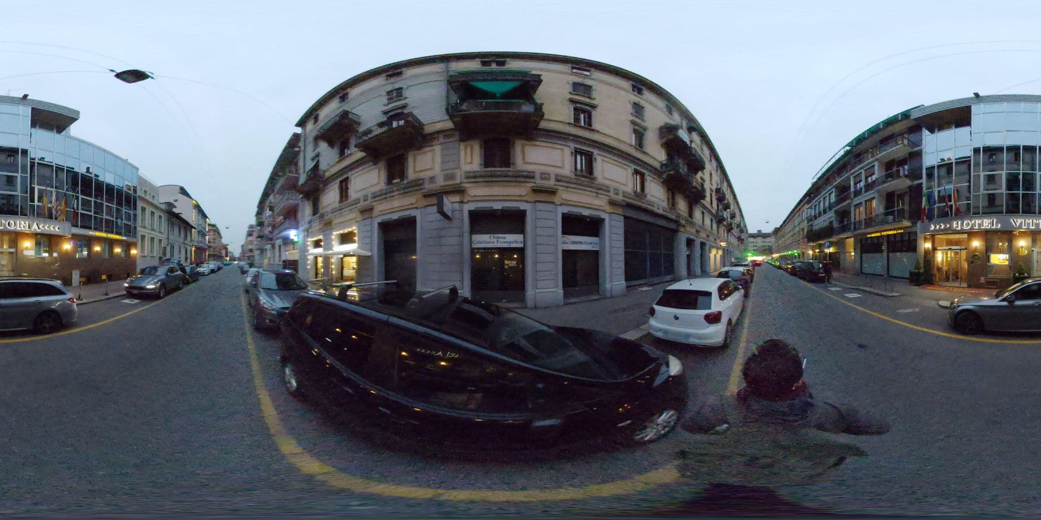 Street view near Hotel Vittoria, Milan