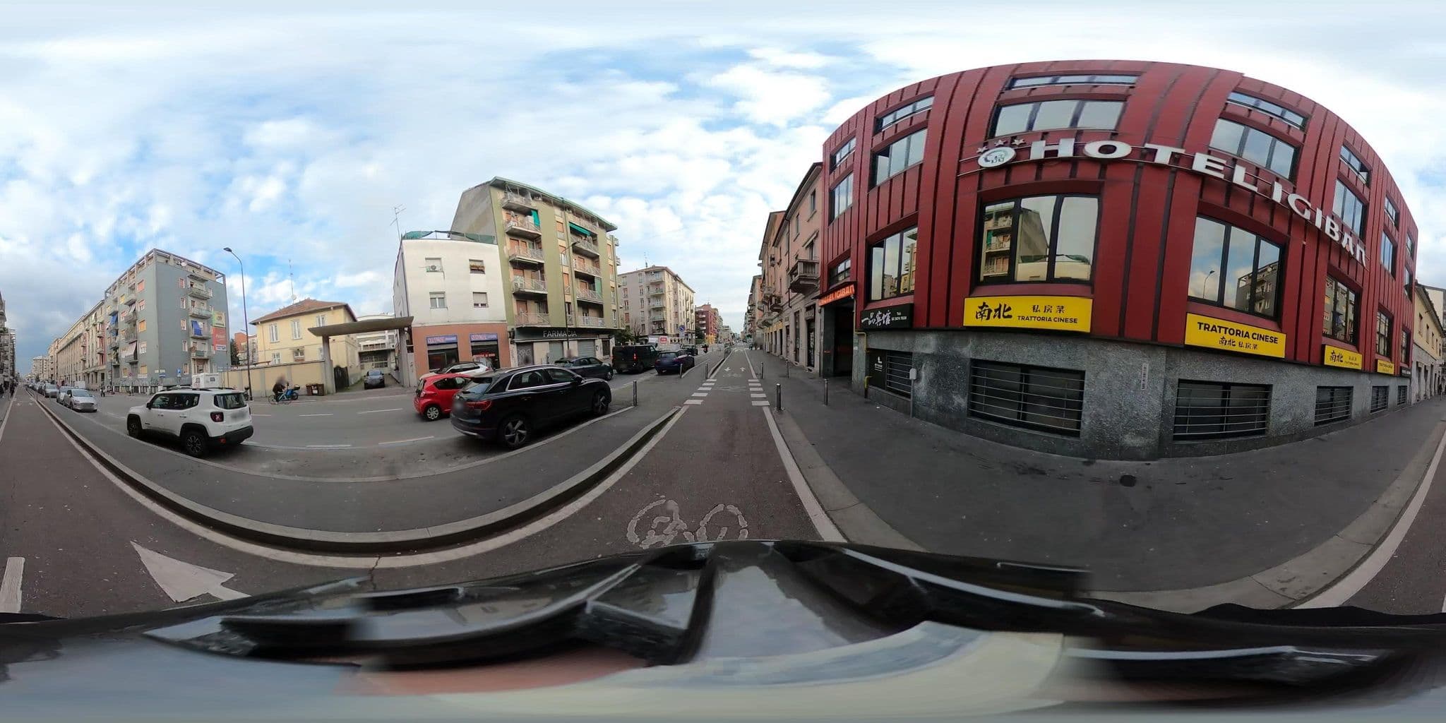 Street view near Hotel Igiban, Quarto Oggiaro — © jacopofar (CC BY-SA · Mapillary)