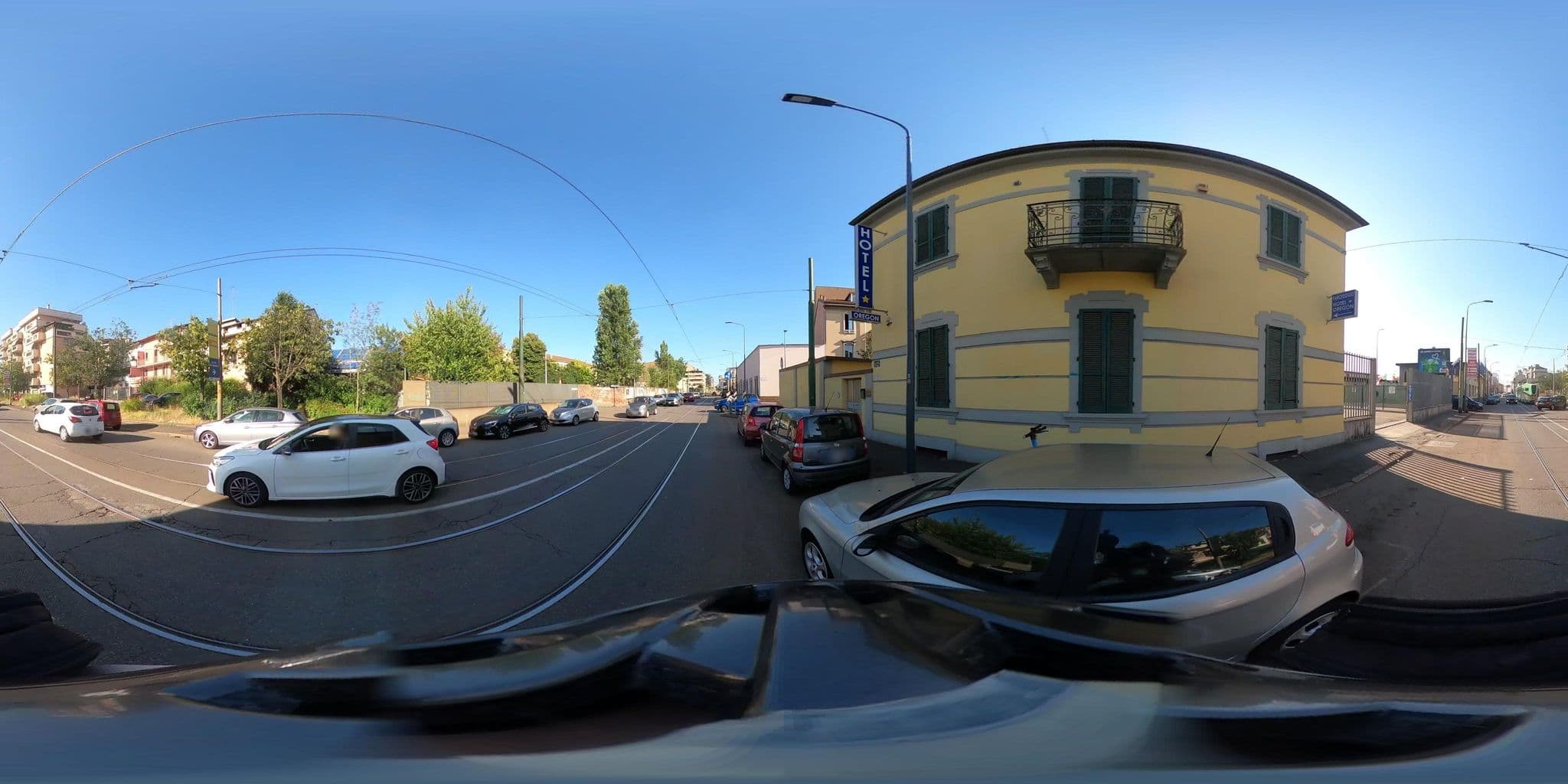 Street view near Hotel Oregon, Quarto Oggiaro — © jacopofar (CC BY-SA · Mapillary)
