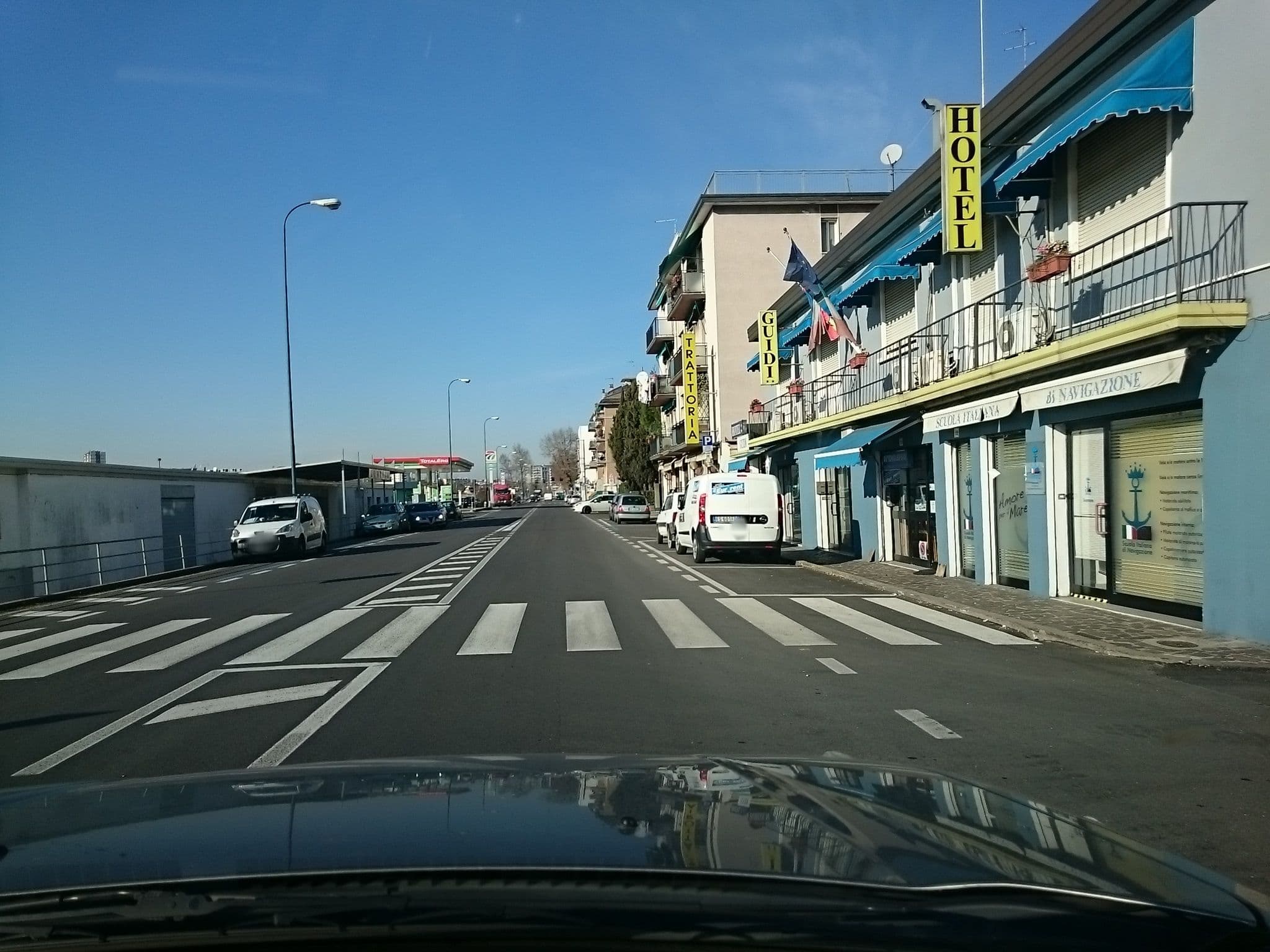 Street view near Hotel Guidi, Mestre
