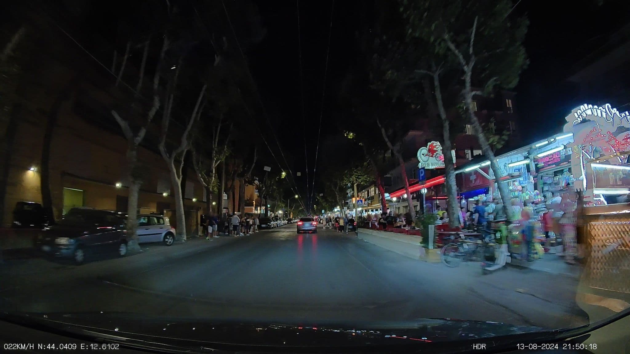 Street view near Hotel Santiago, Rimini