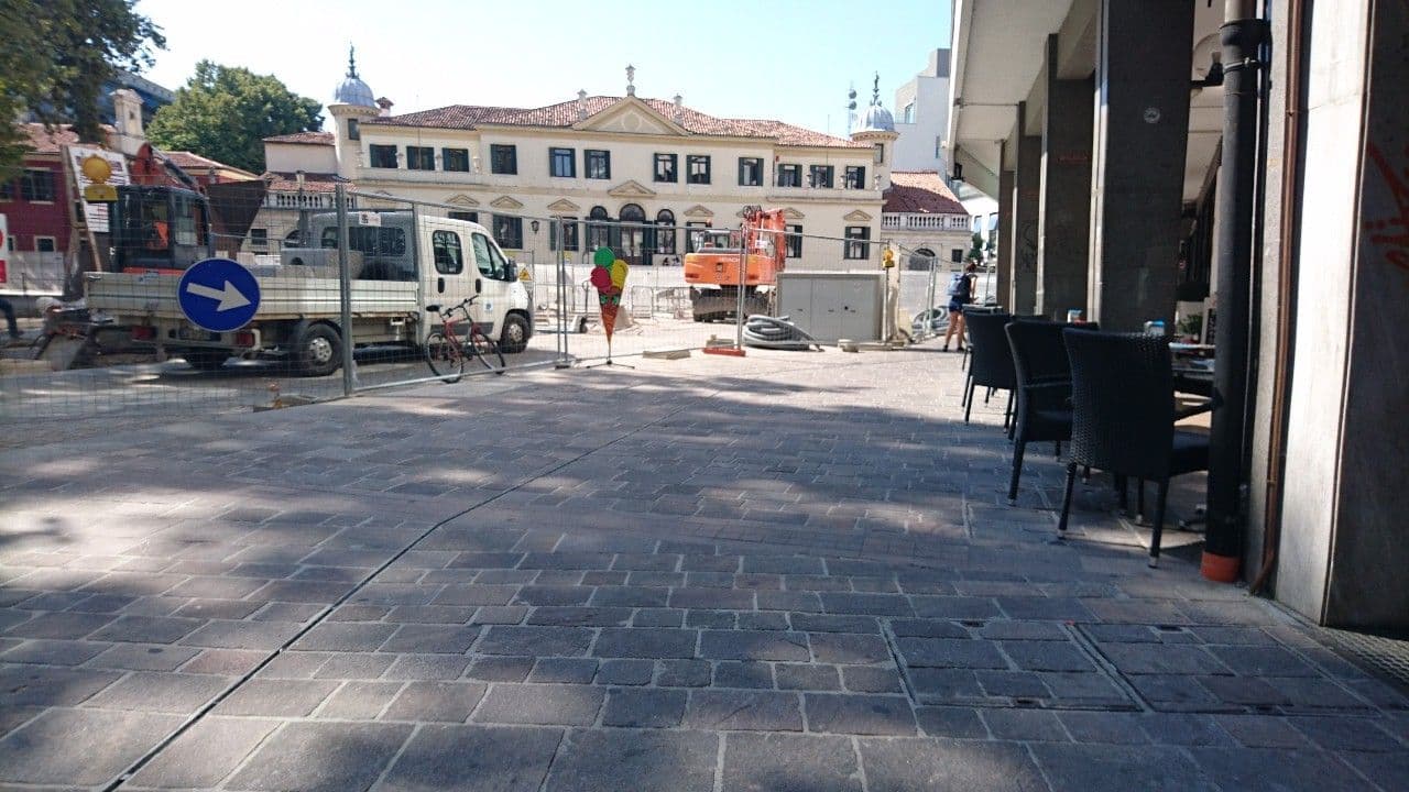 Street view near Hotel Centrale, Mestre