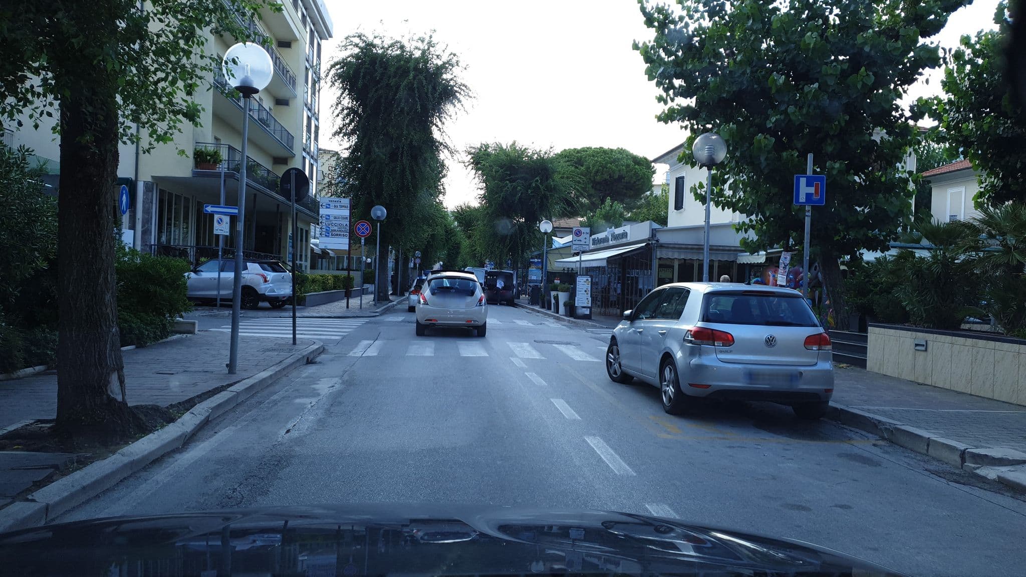 Street view near Hotel Boston, Cattolica