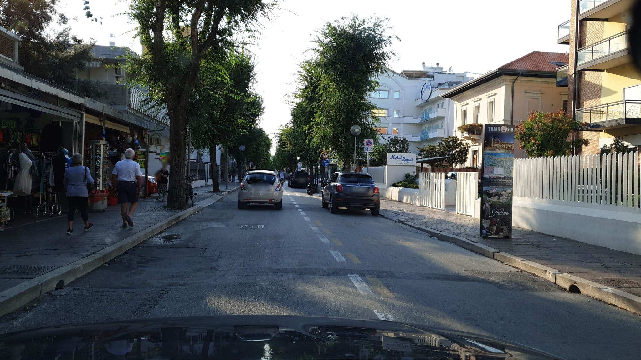 Street view near Hotel Royal, Cattolica