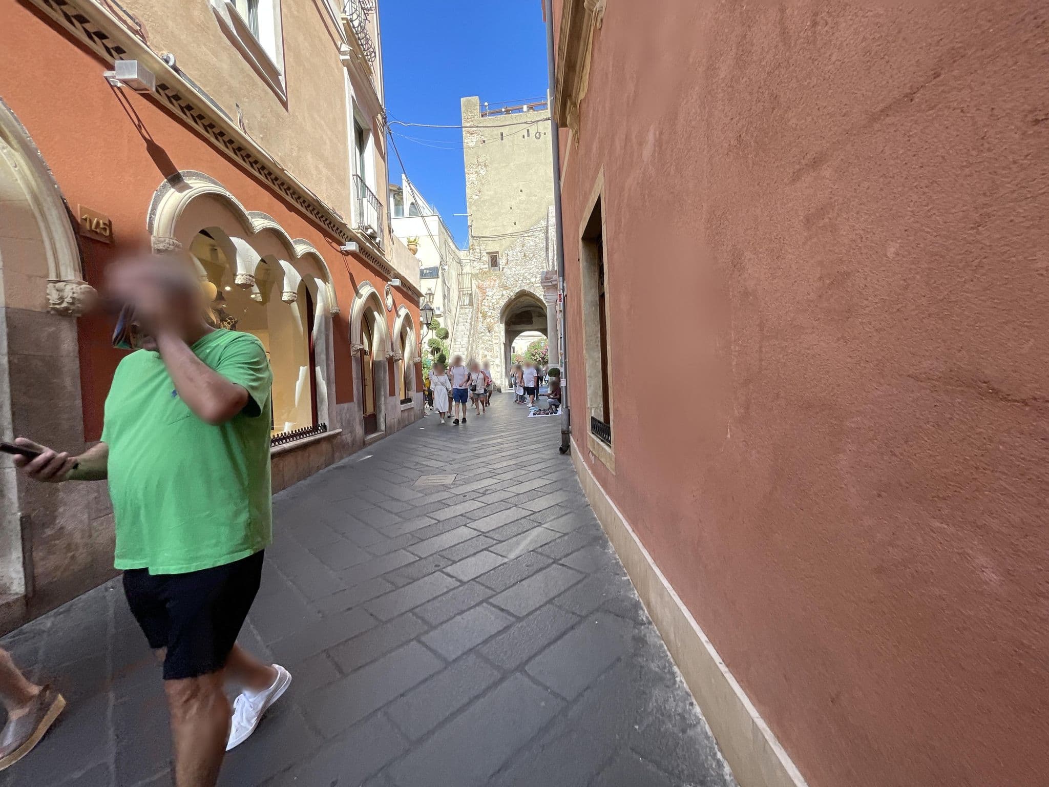 Street view near Hotel Metropole, Taormina