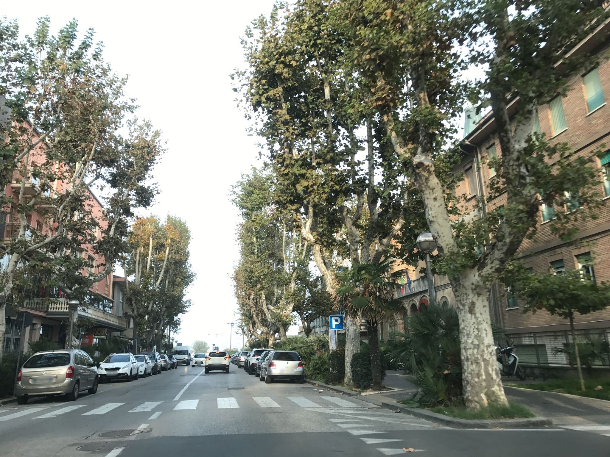 Street view near Due Torri, Rimini