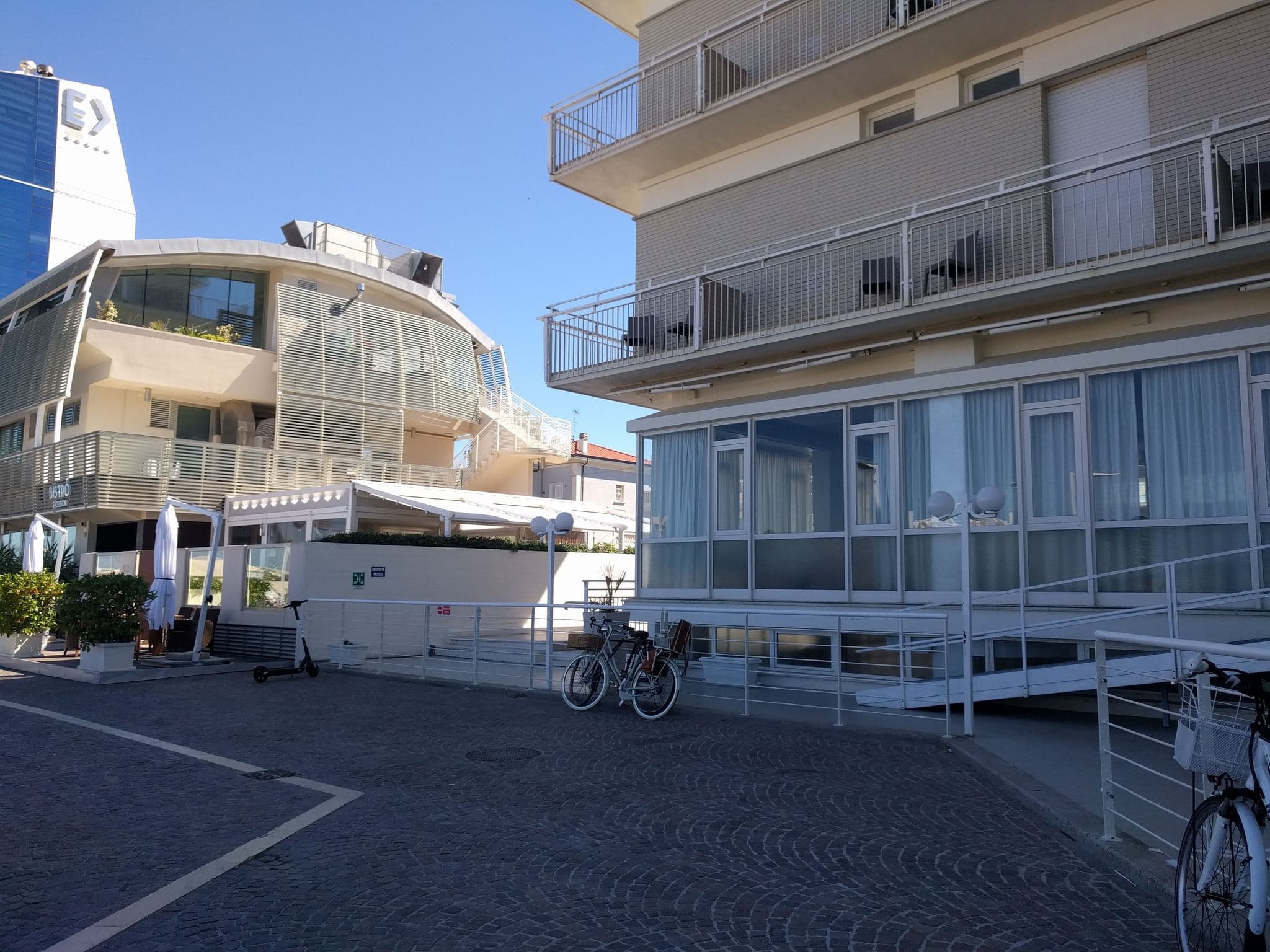 Street view near Hotel president's Pesaro, Pesaro — © sorcrosc (CC BY-SA · Mapillary)