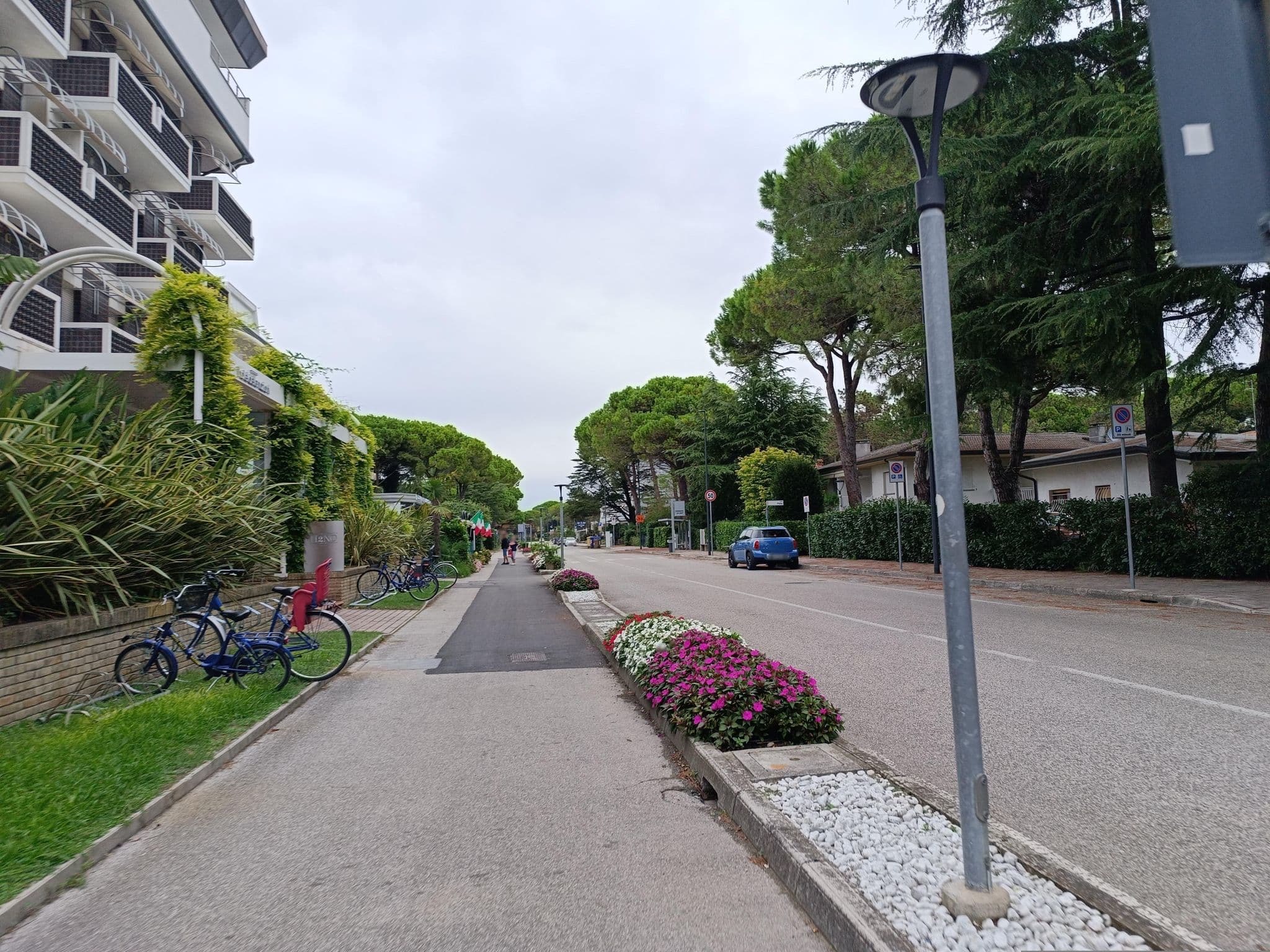 Street view near Hotel delle Nazioni, Lignano Sabbiadoro