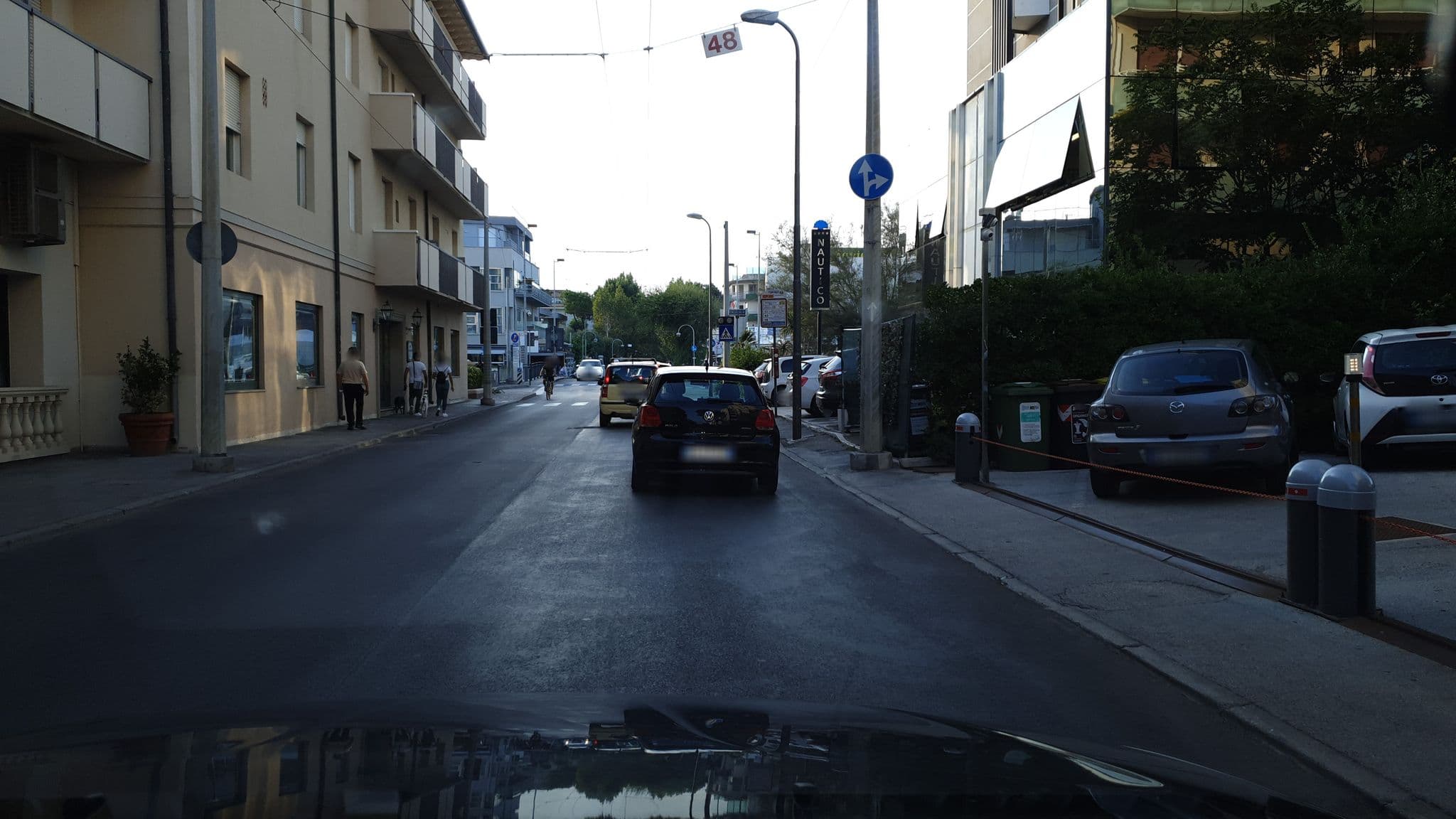 Street view near Hotel Nautico, Riccione