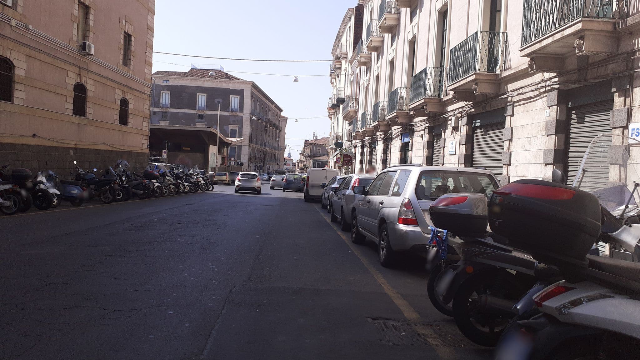 Street view near Hotel Centrum, Catania