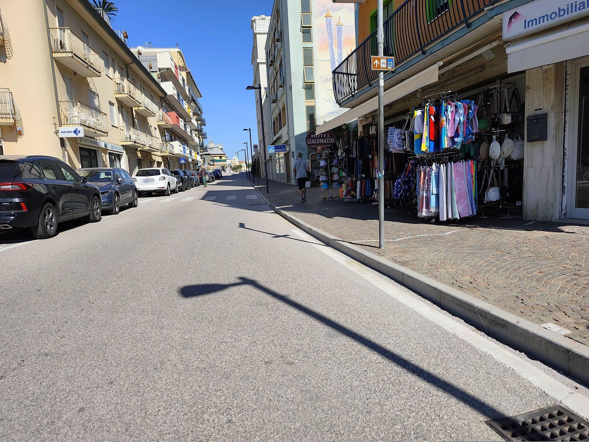 Street view near Albergo Rivamare, Caorle