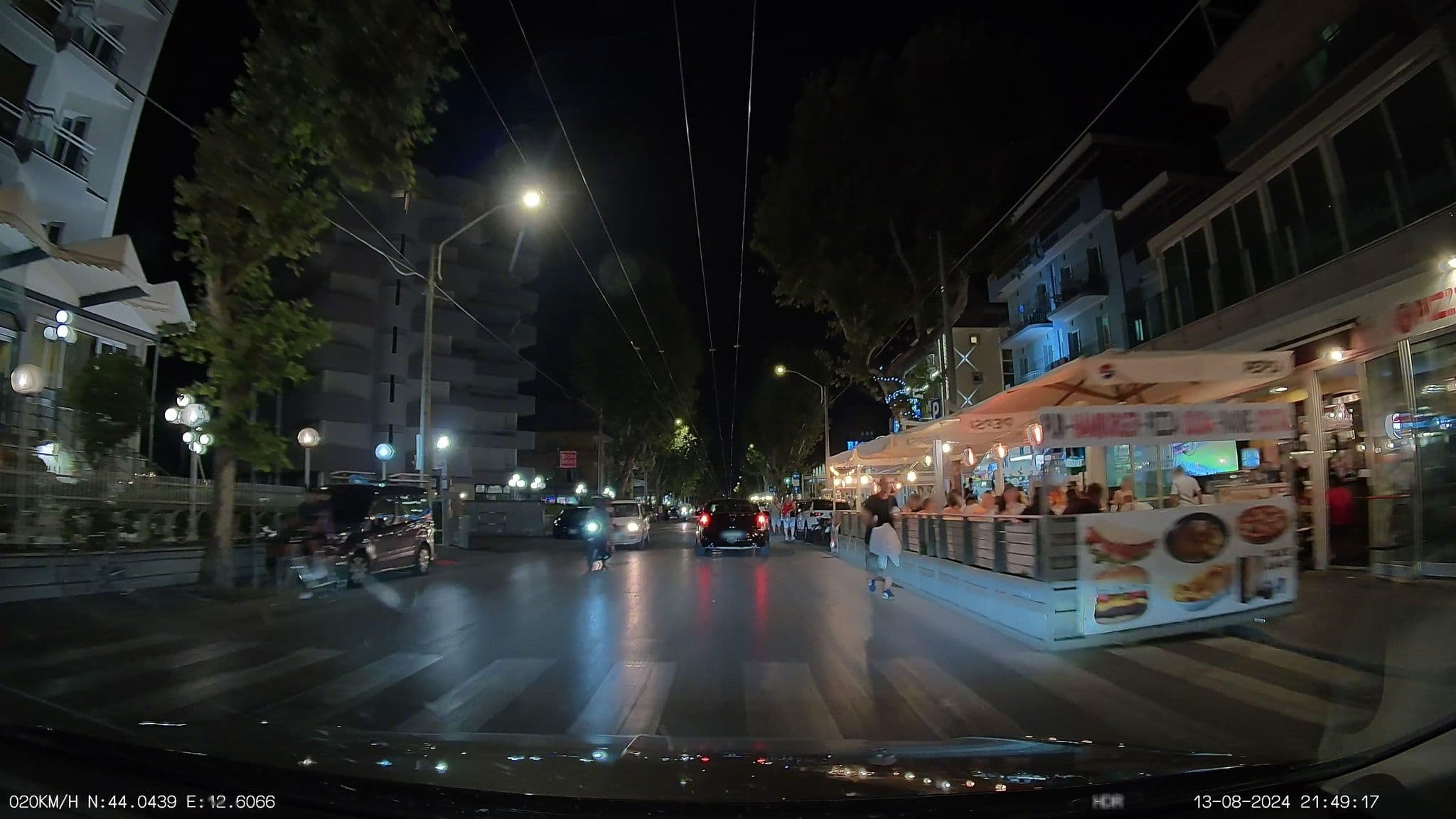 Street view near Carlton Beach, Rimini