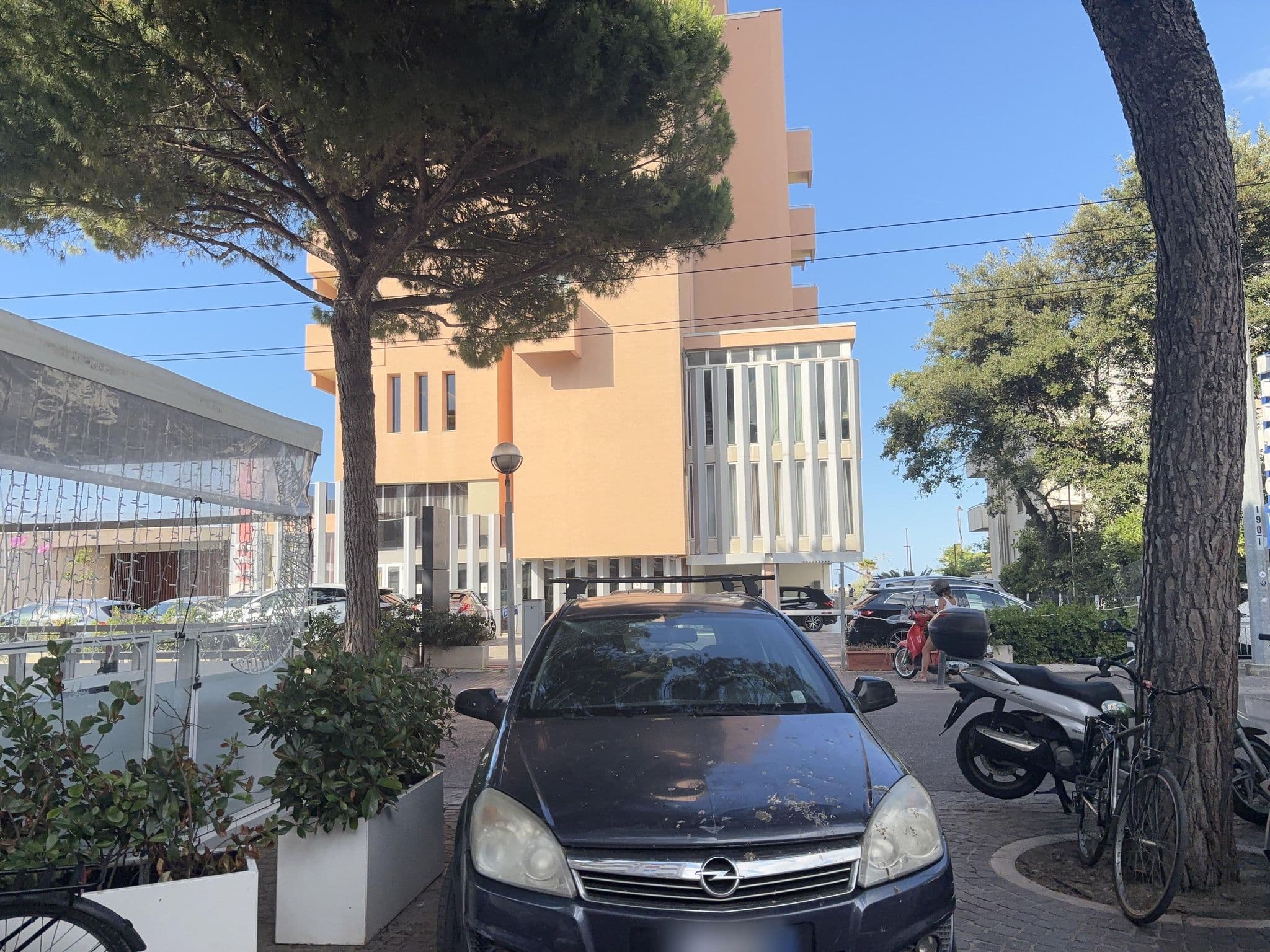 Street view near Hotel Bellevue, Rimini
