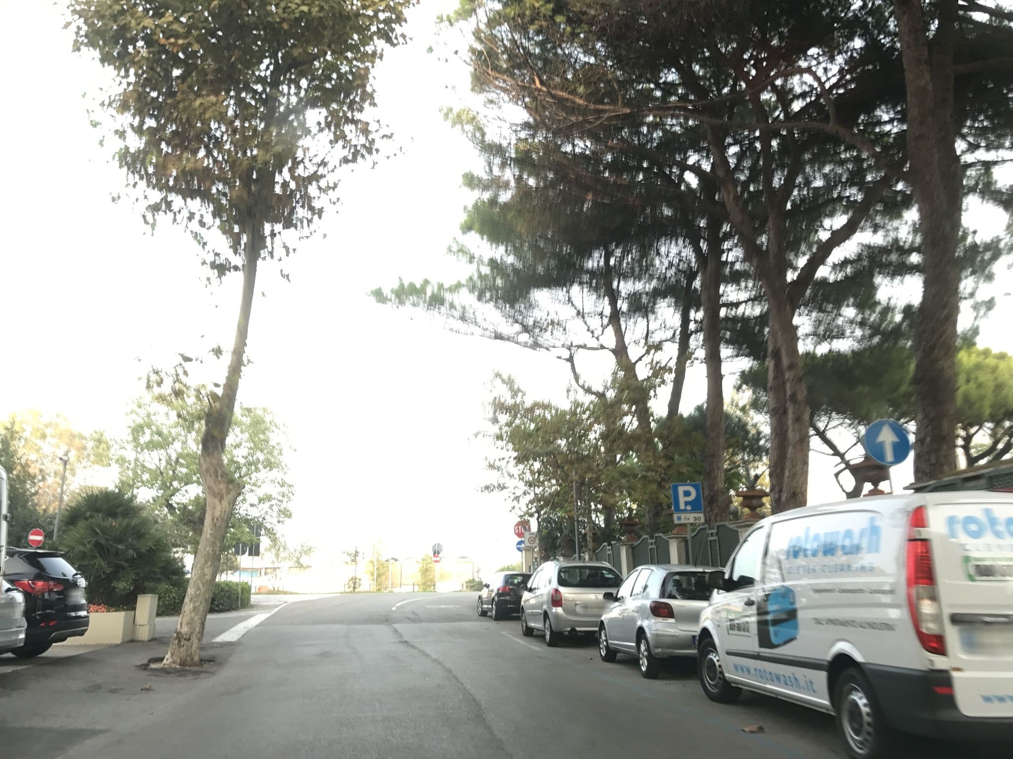 Street view near Hotel Milton, Rimini