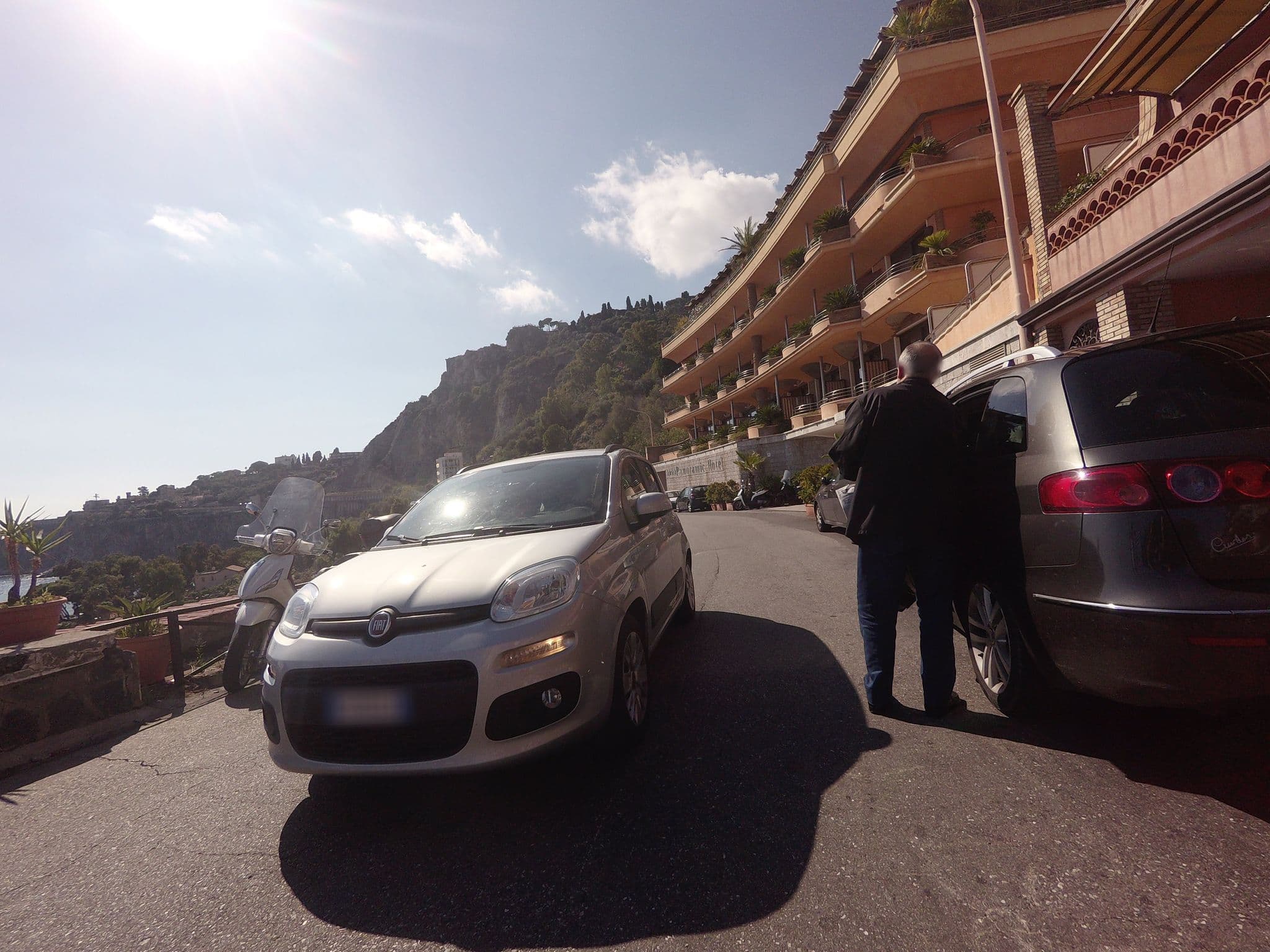 Street view near Panoramic Hotel, Taormina
