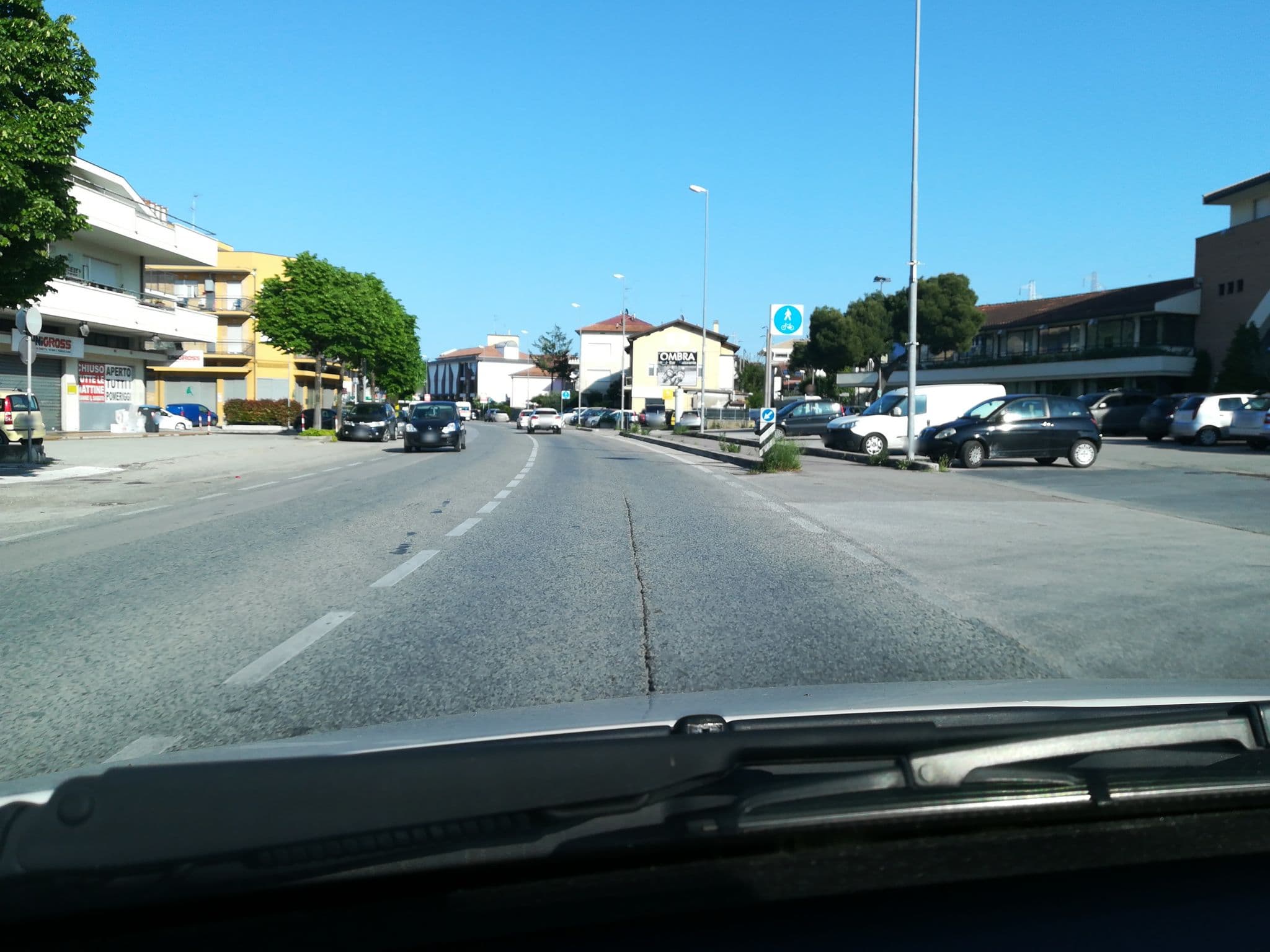 Street view near Hotel Ombra, Riccione