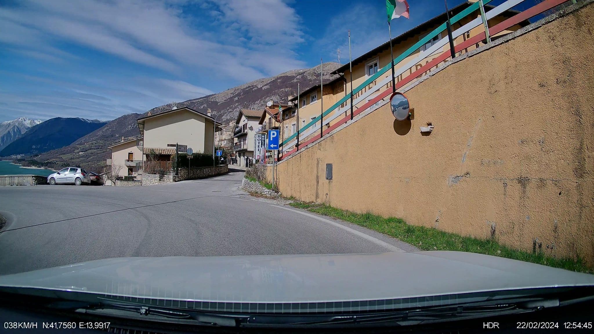 Street view near Hotel Holidays, Castel di Sangro — © Hrabroslav (CC BY-SA · Mapillary)