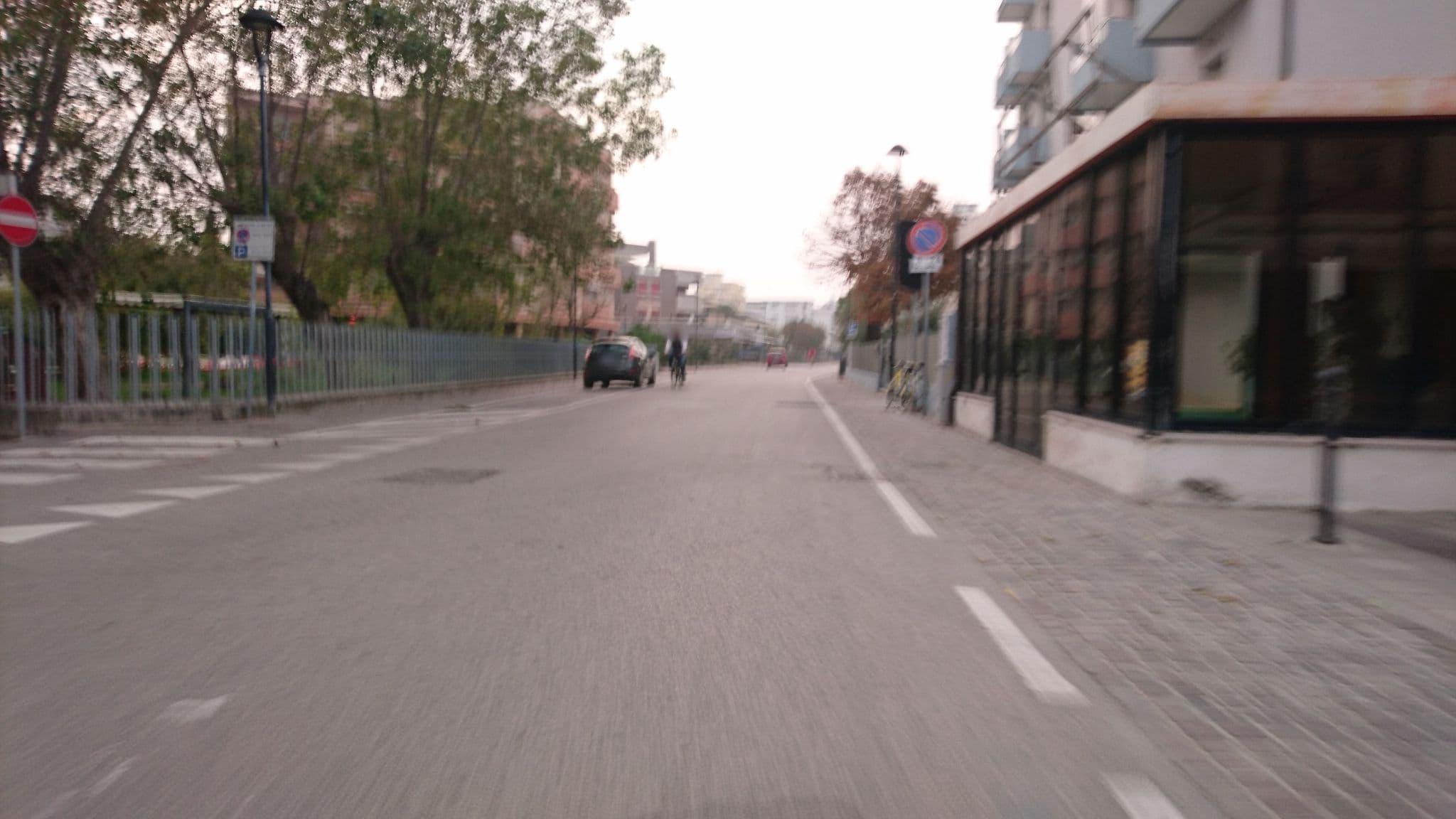 Street view near Hotel Iones, Rimini