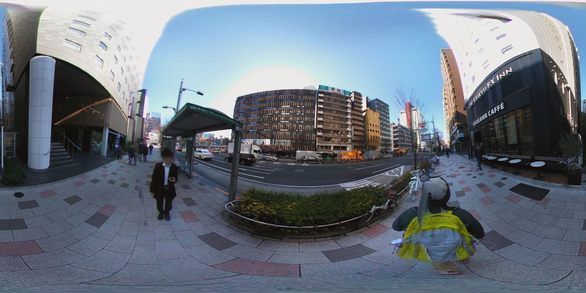 Street view near 東急EXイン東銀座, Tsukiji — © mura (CC BY-SA · Mapillary)