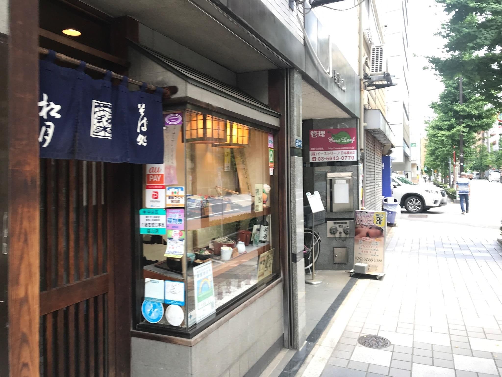 Street view near Wise Owl, Hatchōbori — © musashino5 (CC BY-SA · Mapillary)