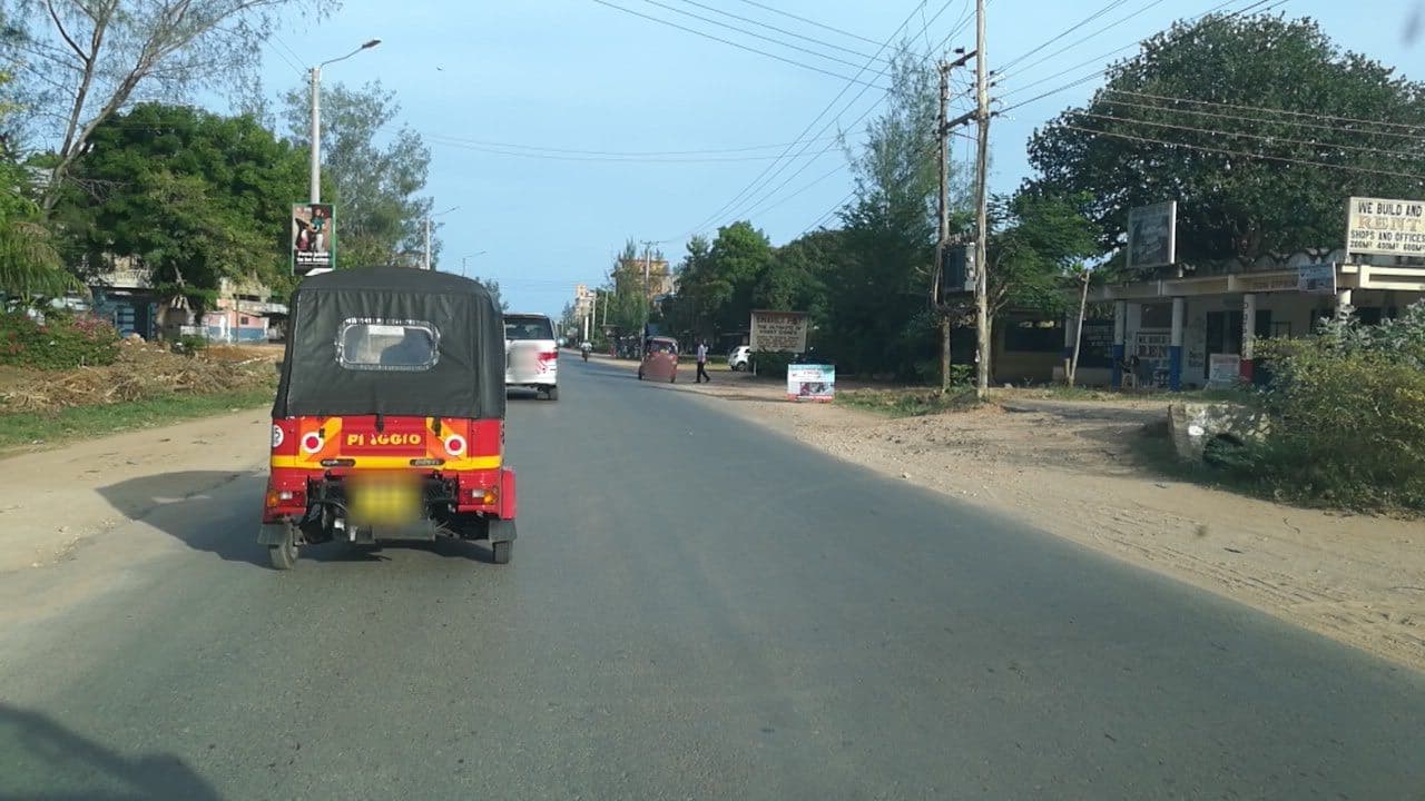 Street view near breeze bay hotel, Ukunda