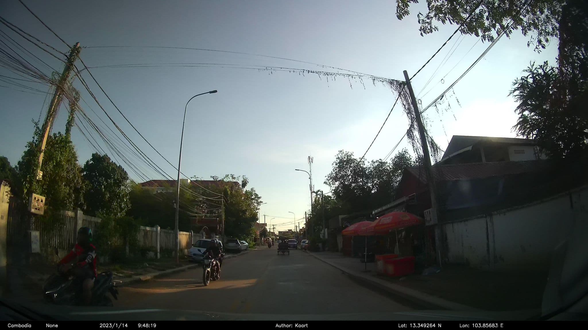 Street view near Cambodia Backpacker, Siem Reap