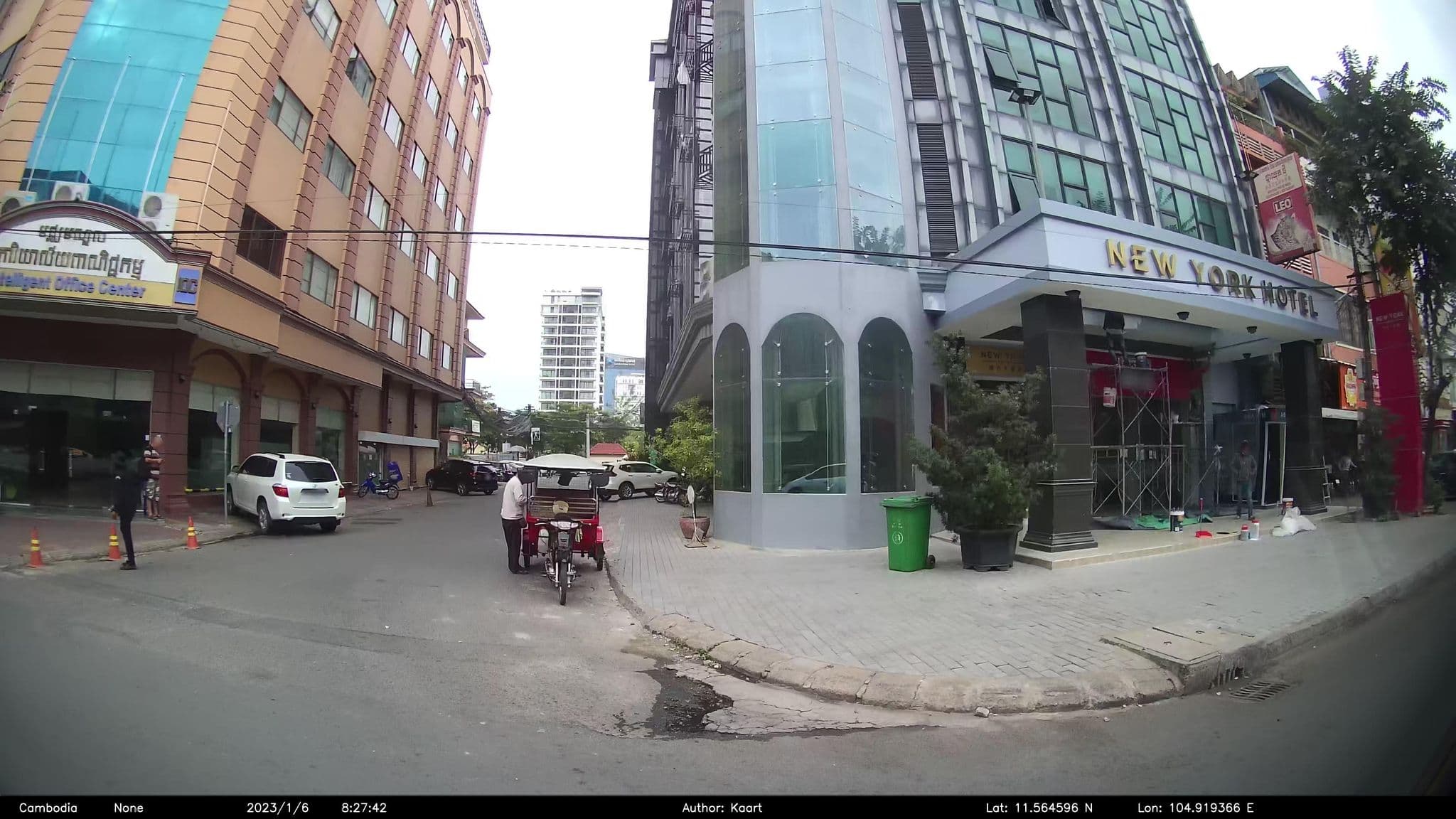 Street view near New York Hotel, Phnom Penh
