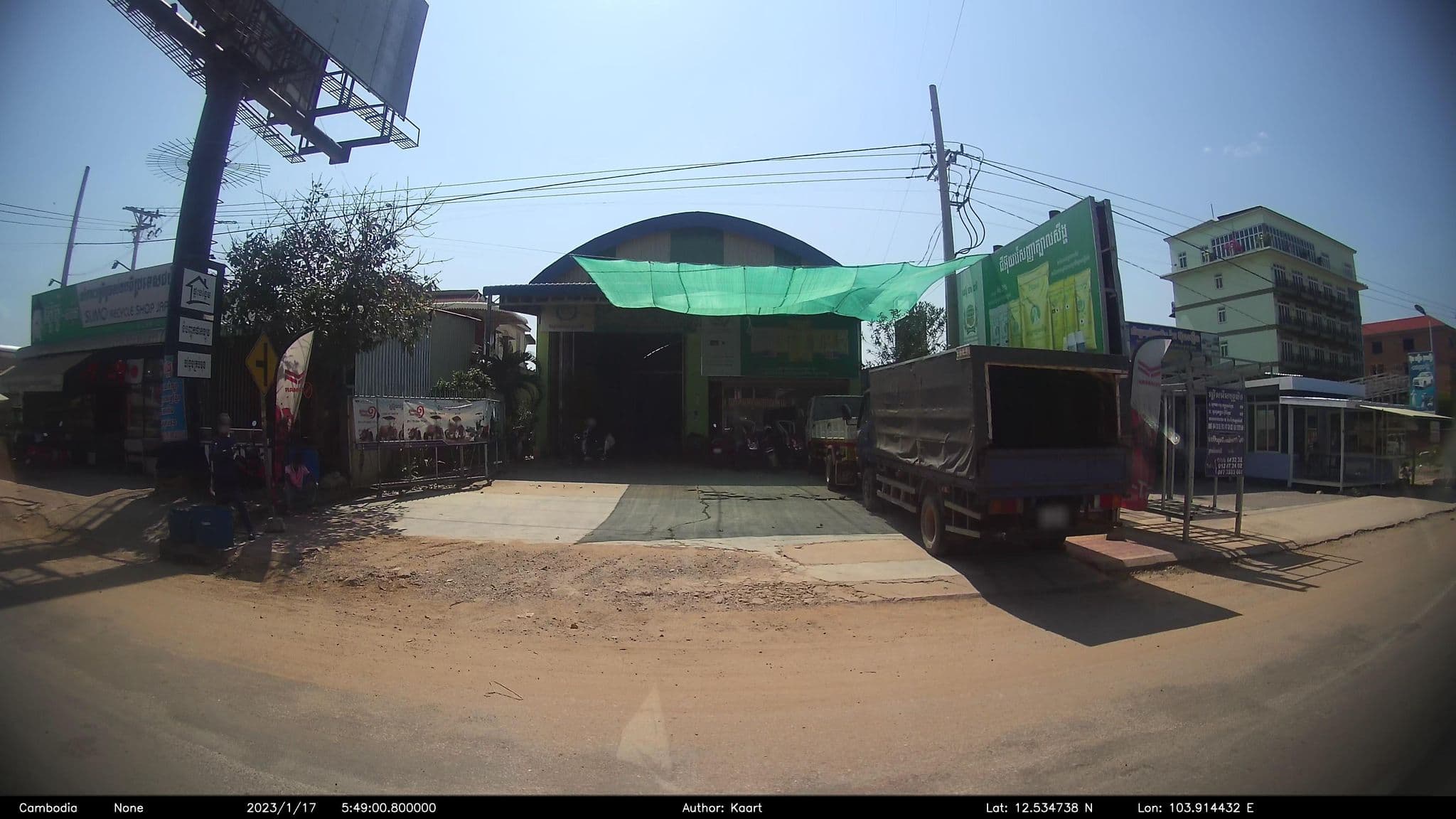 Street view near Chan Moni Chan Hotel, Pursat — © kaart_2 (CC BY-SA · Mapillary)